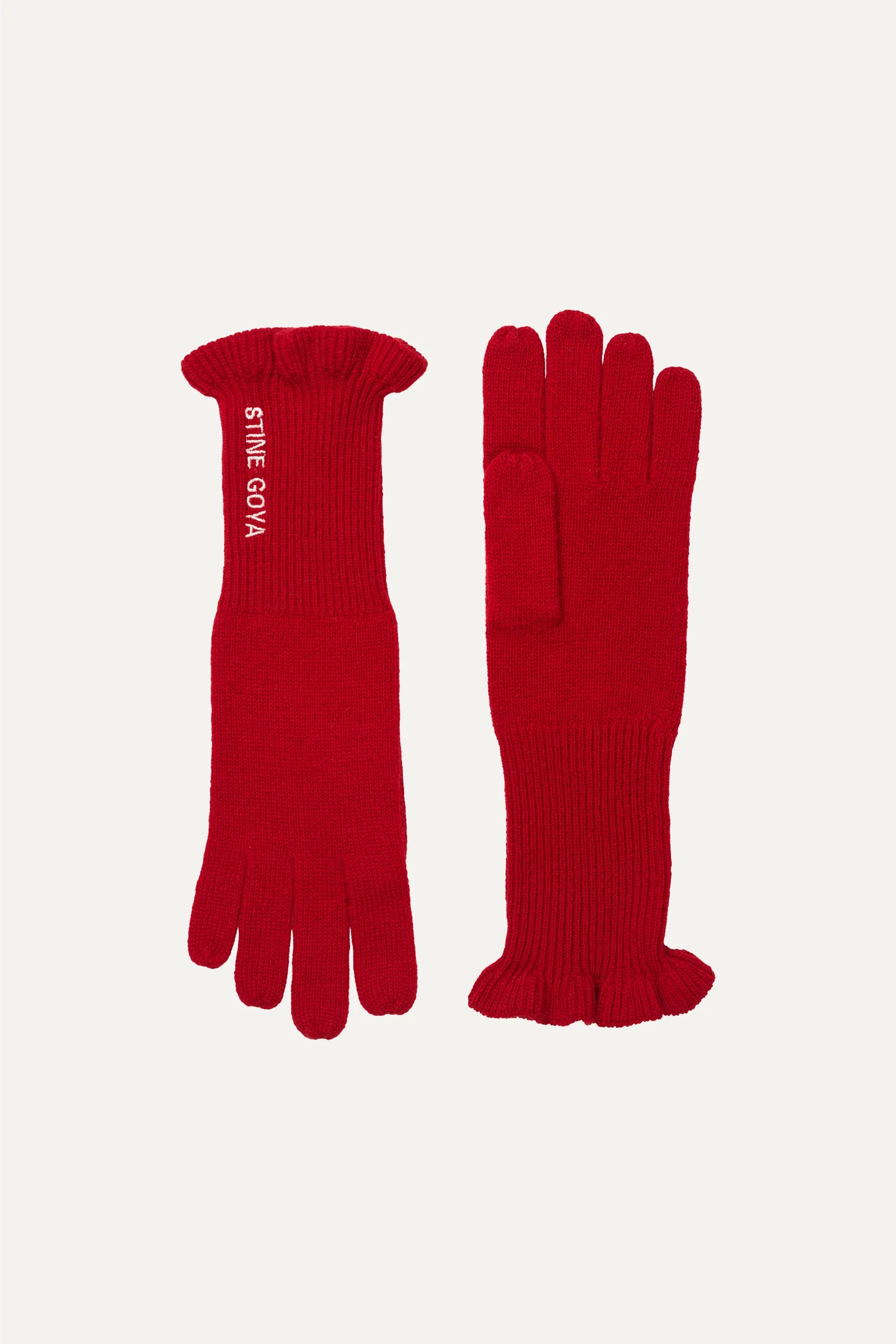 STINE GOYA Gloves "Knitted" fiery red