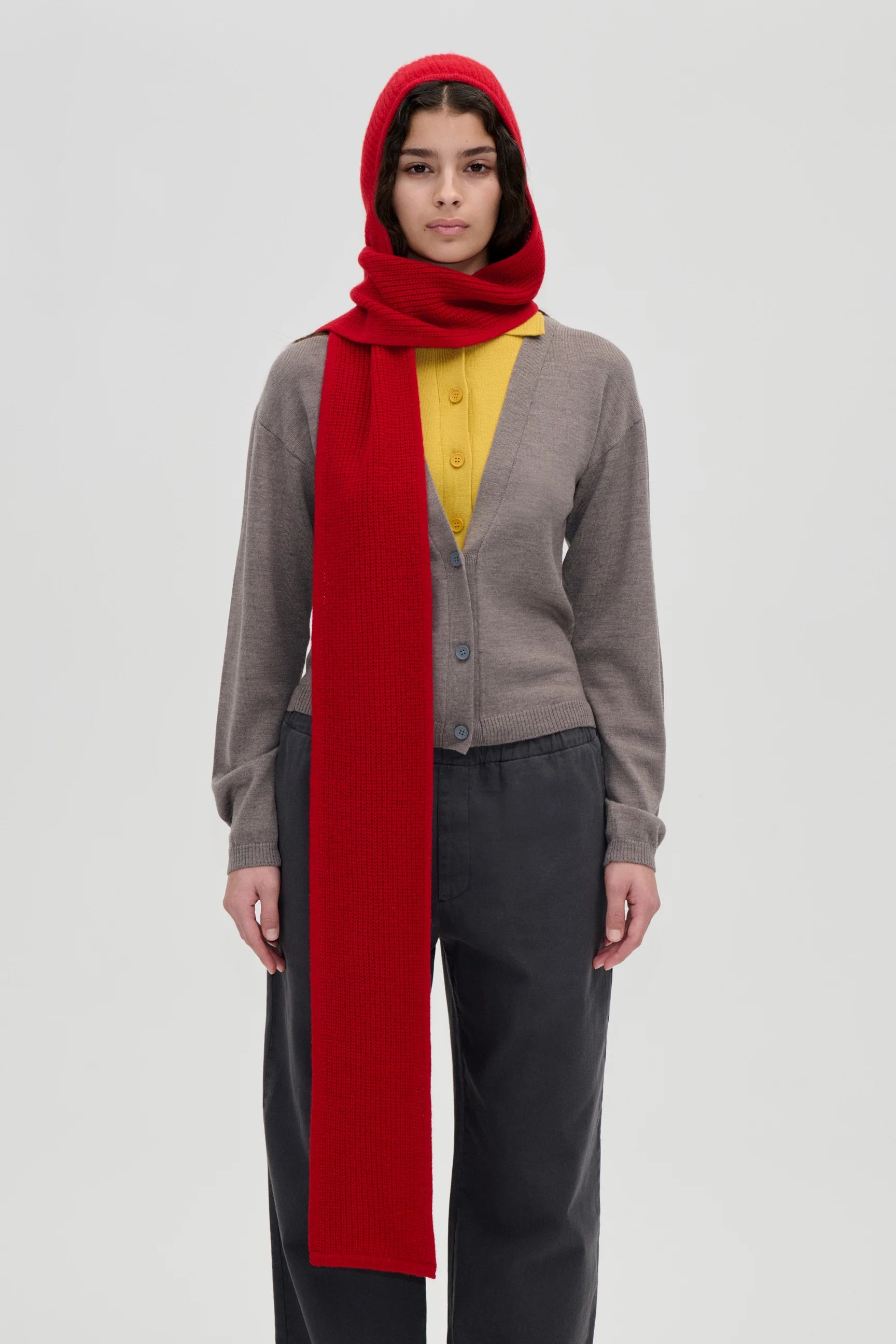 STINE GOYA Scarf "Knitted" fiery red