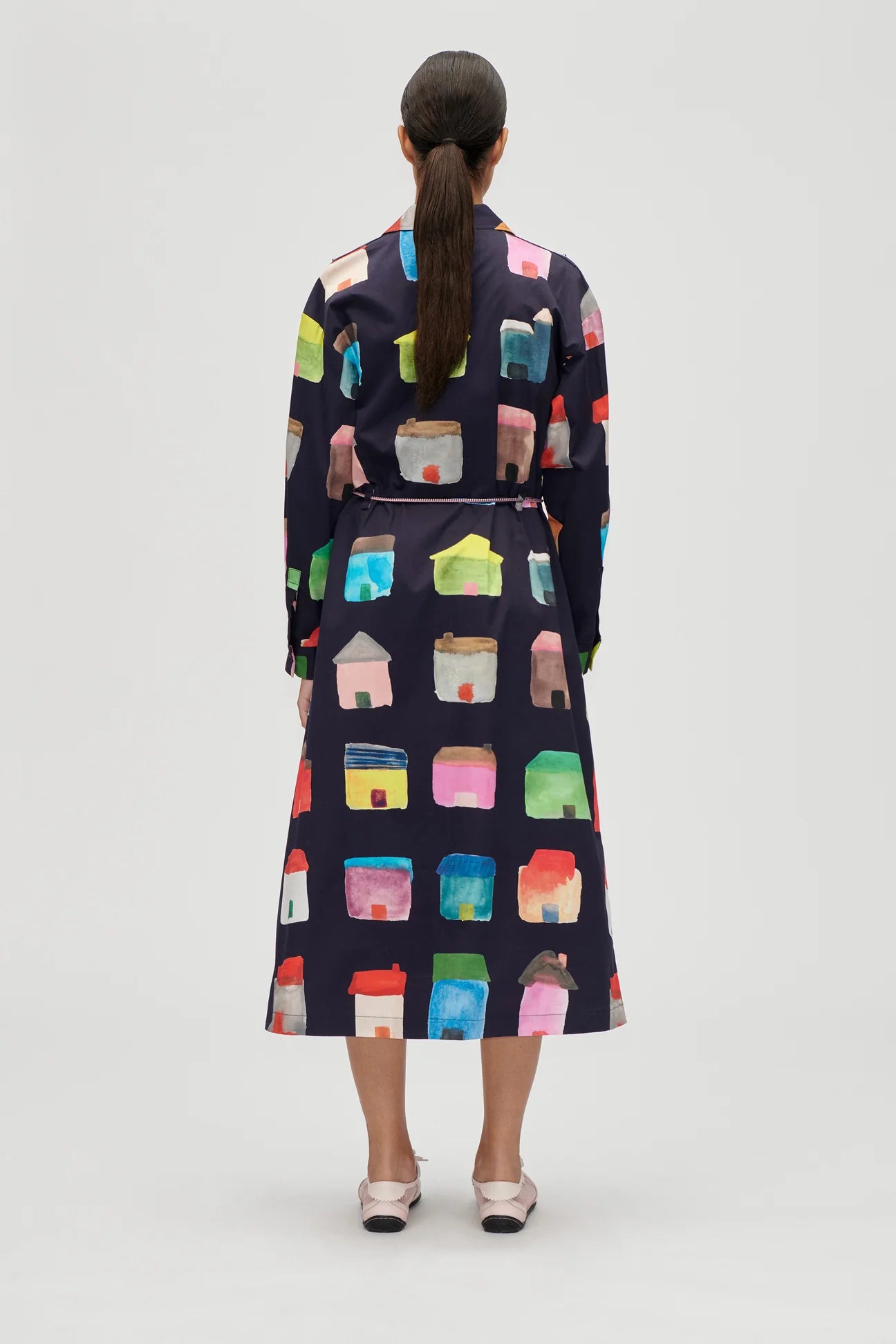 STINE GOYA Workwear Midi Dress "Refugios"