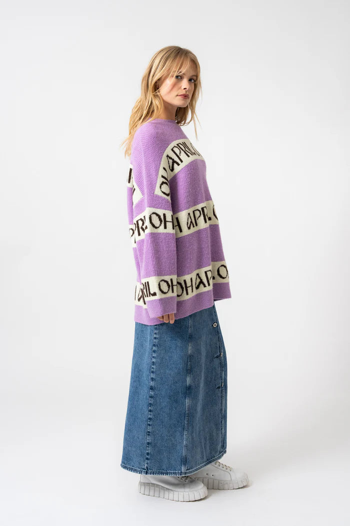 Oh April Sweater Knit "Billie" bright lilac