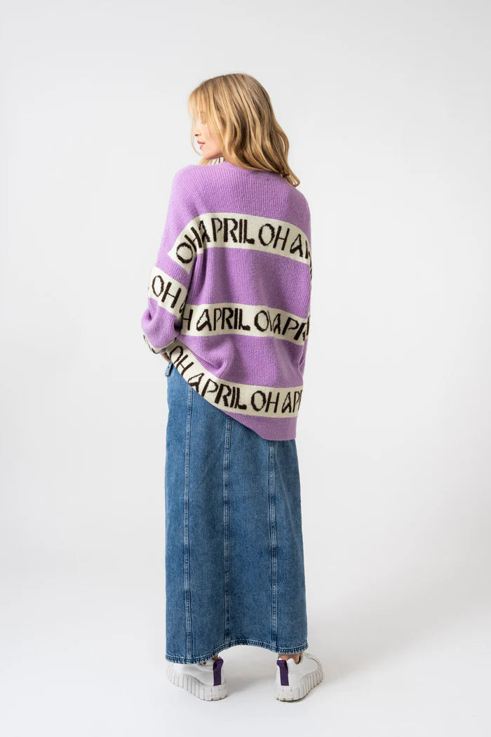 Oh April Sweater Knit "Billie" bright lilac