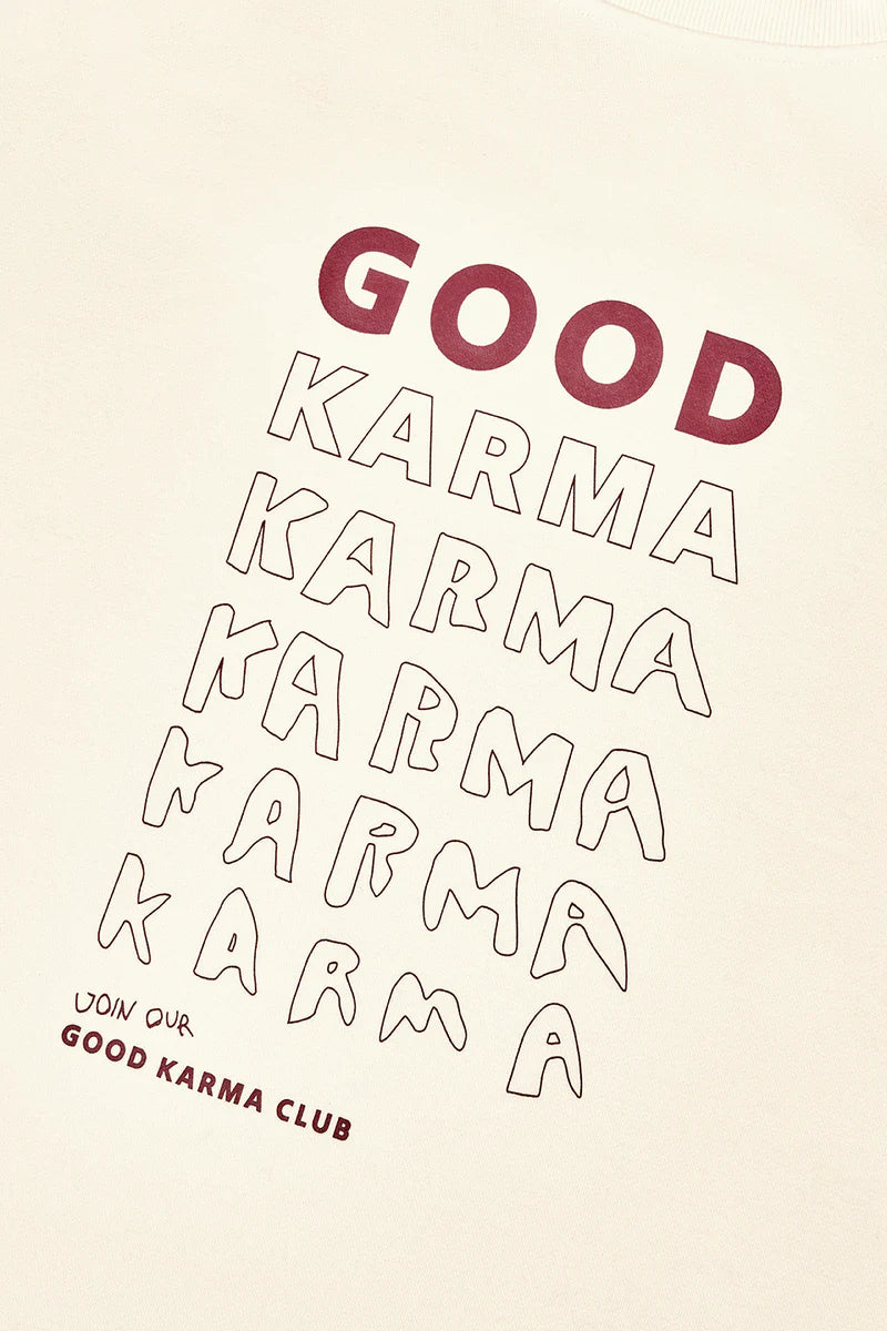OH APRIL Sweater "Good Karma" offwhite