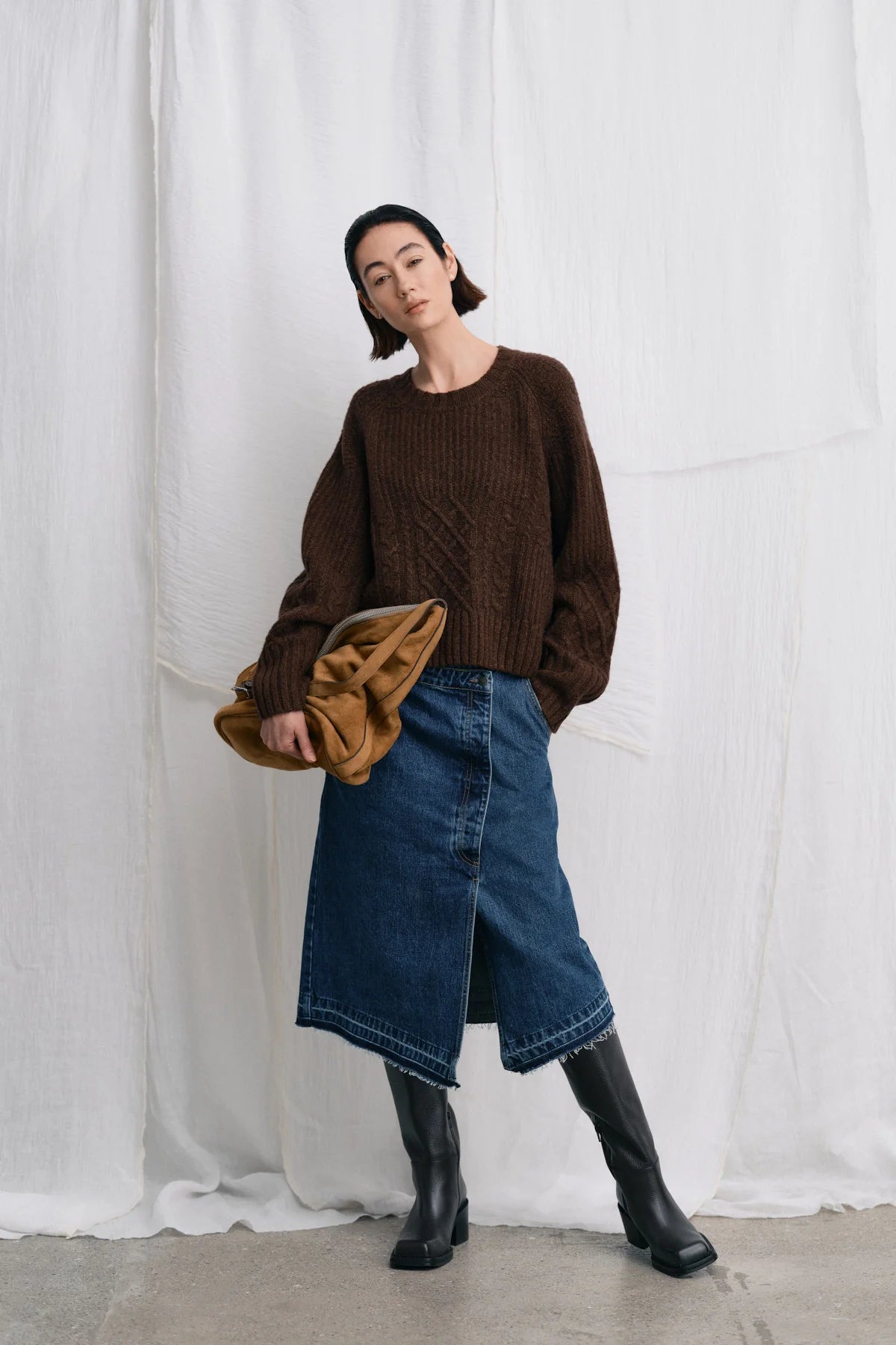 RABENS SALONER Skirt "Nicka" dark indigo