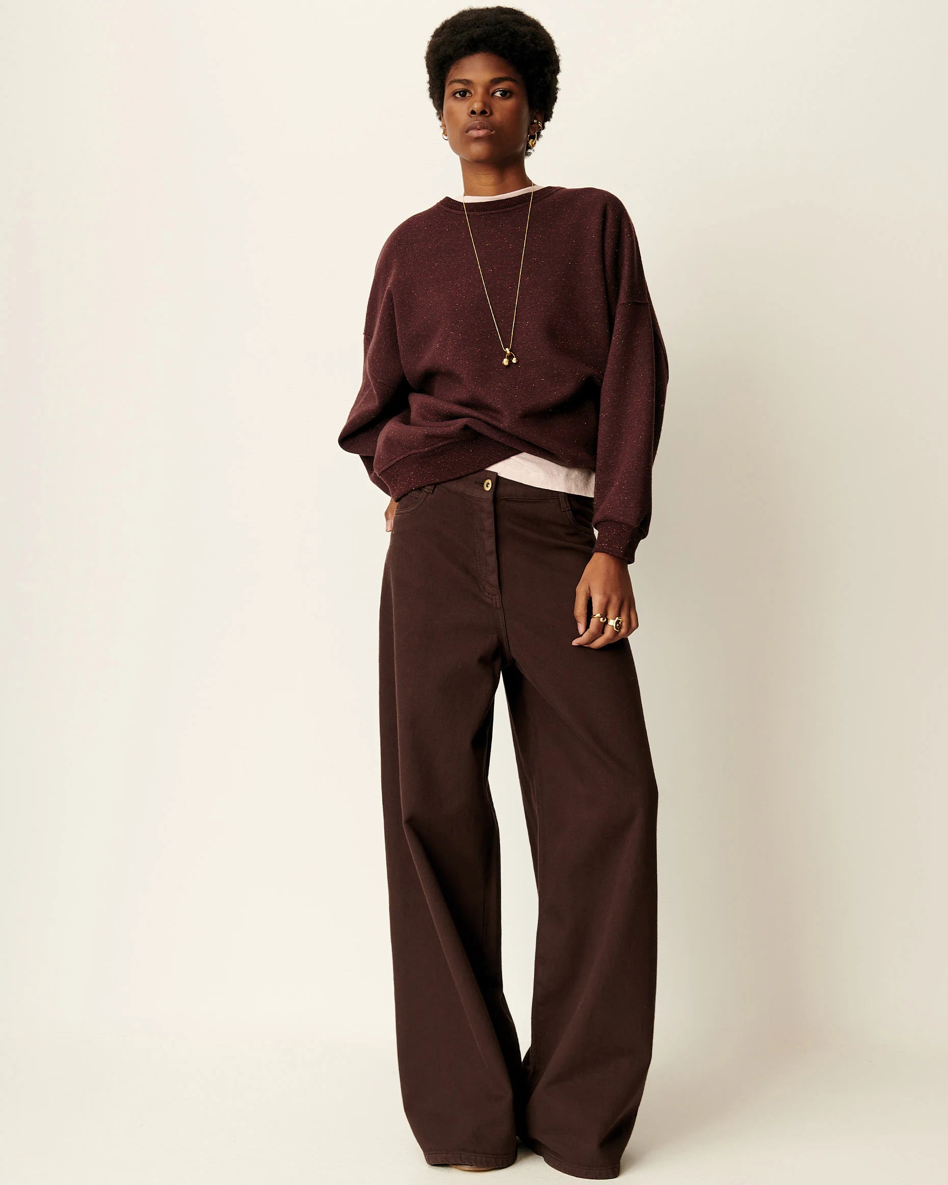 SESSUN Sweater "Chebbi" ganache