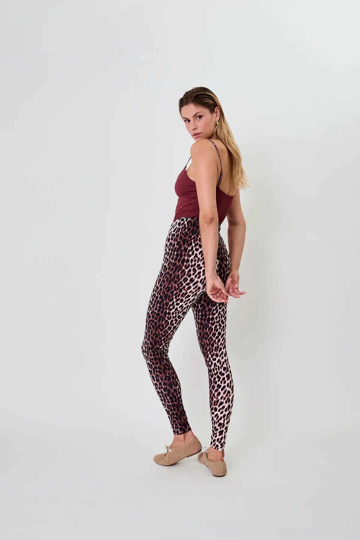 OH APRIL Leggings "Rita" leo cherrywood