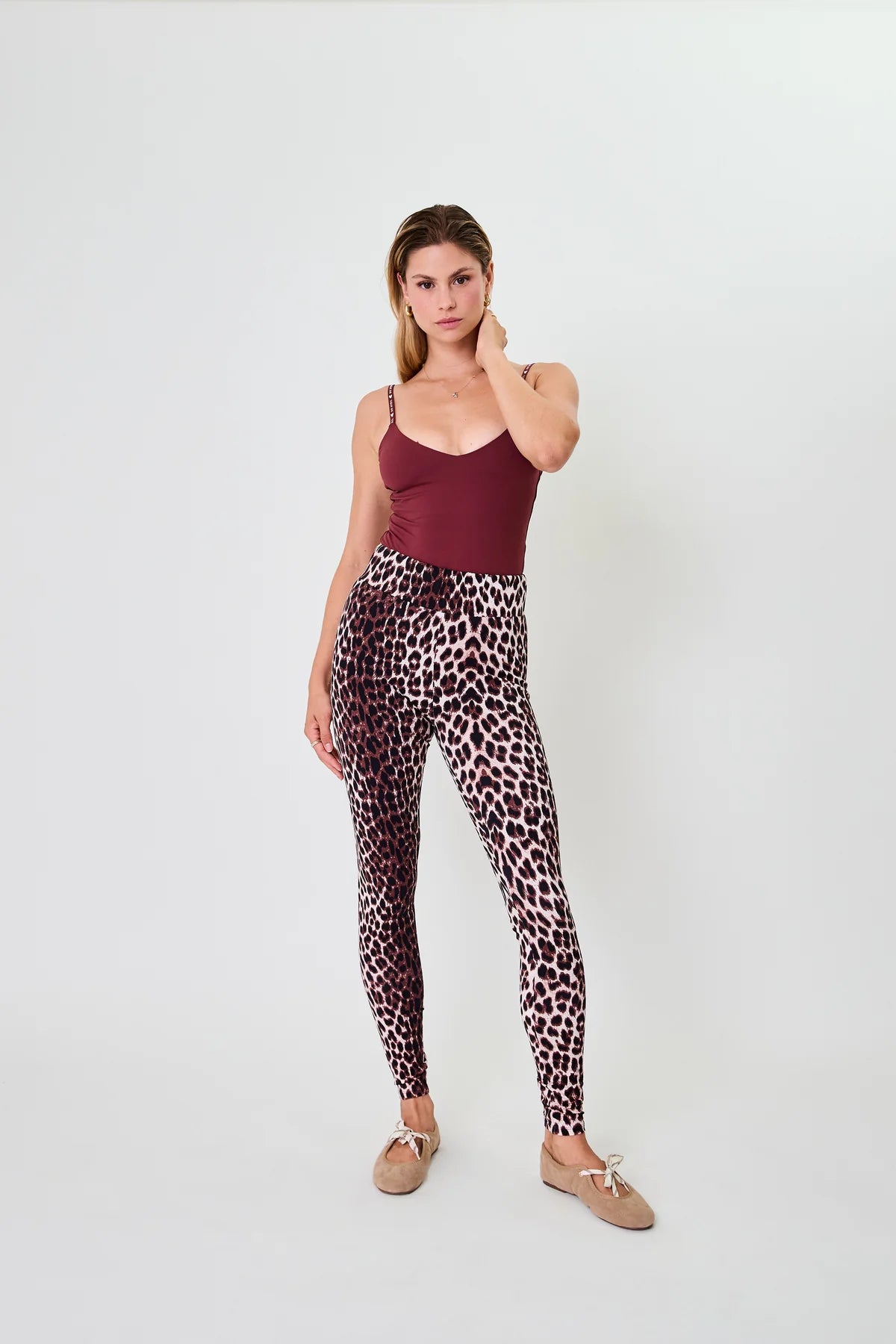 OH APRIL Leggings "Rita" leo cherrywood