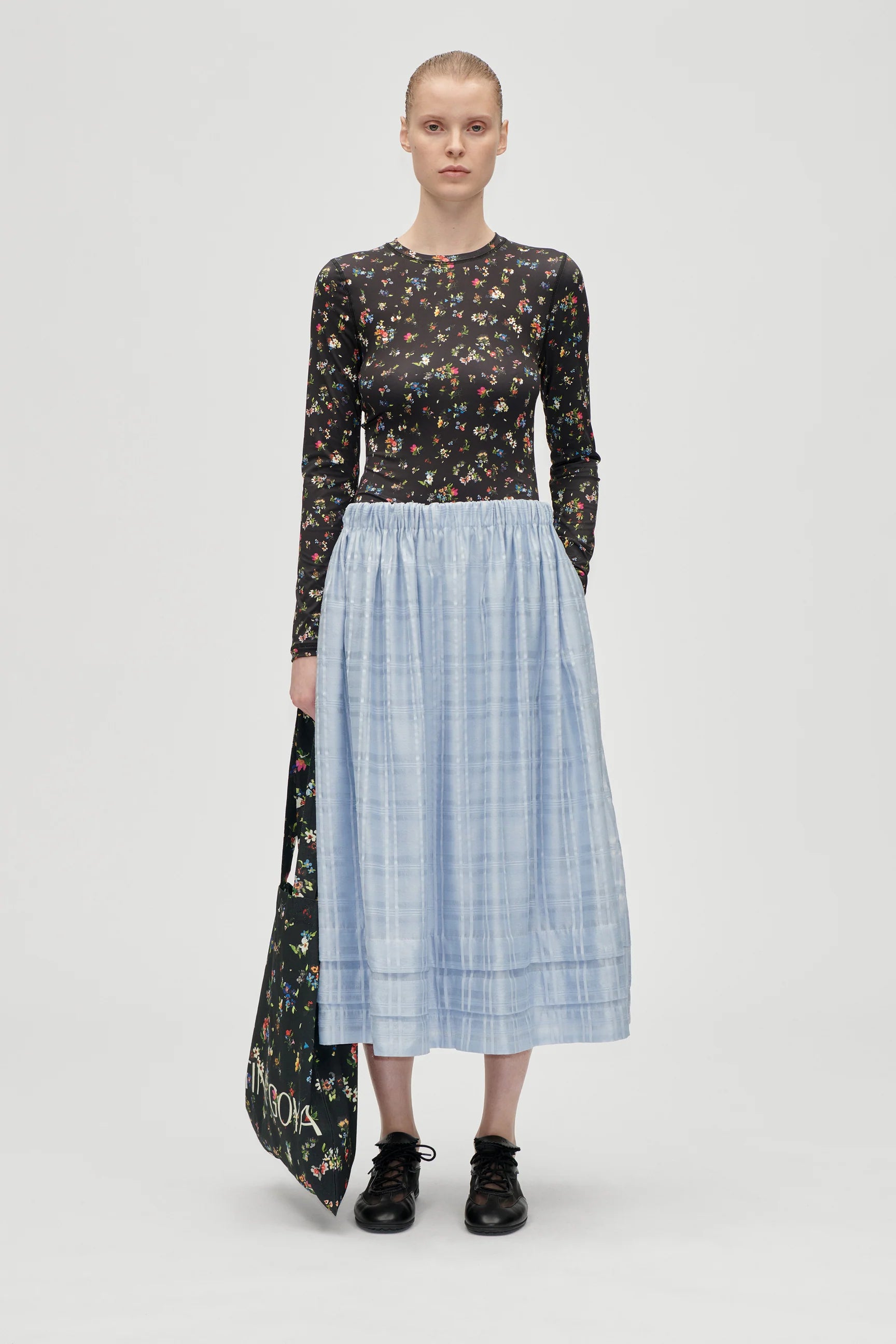 STINE GOYA Skirt "Sheer organza" blue