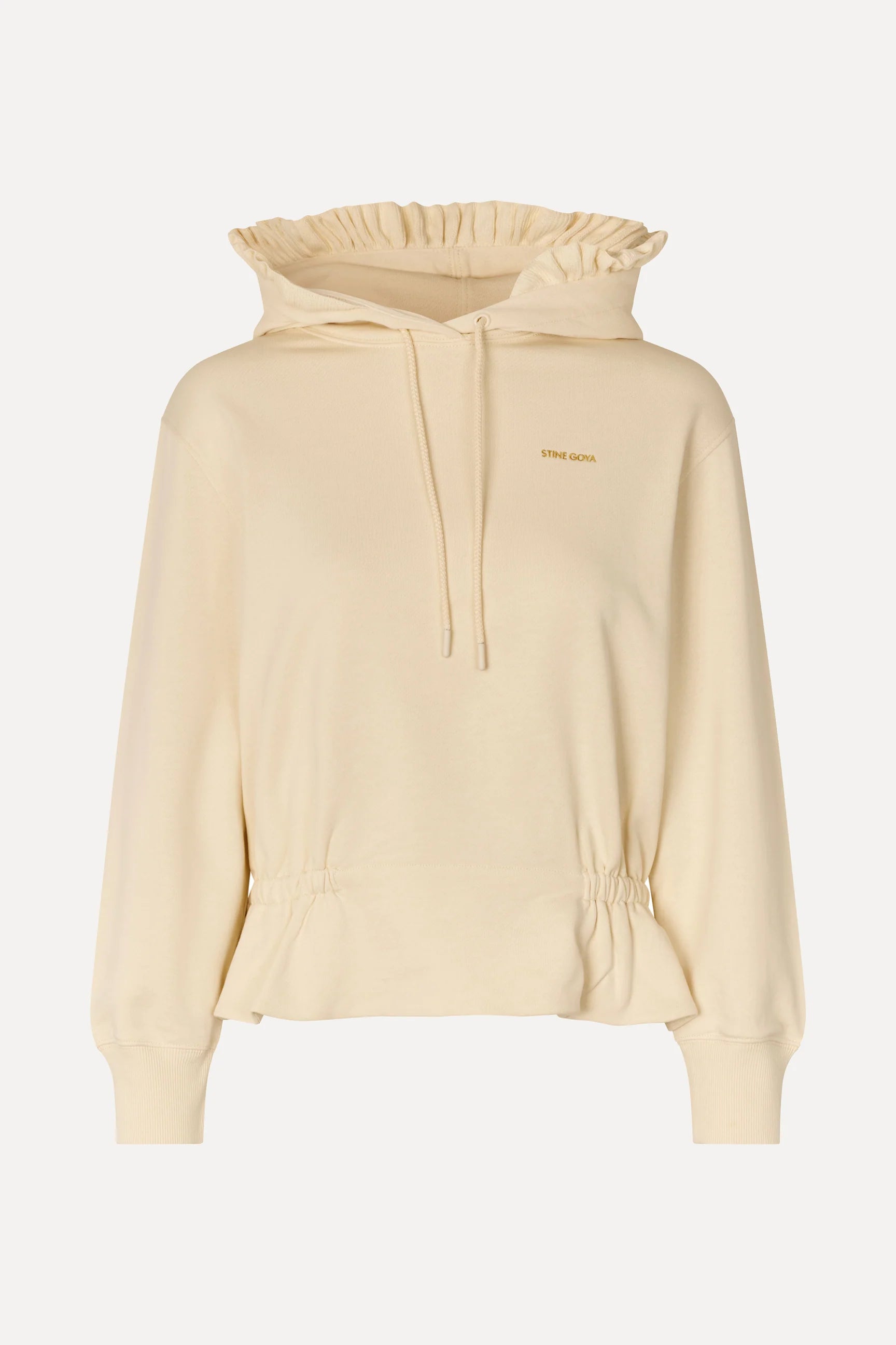 STINE GOYA Hoodie "Ruffled" buttercream