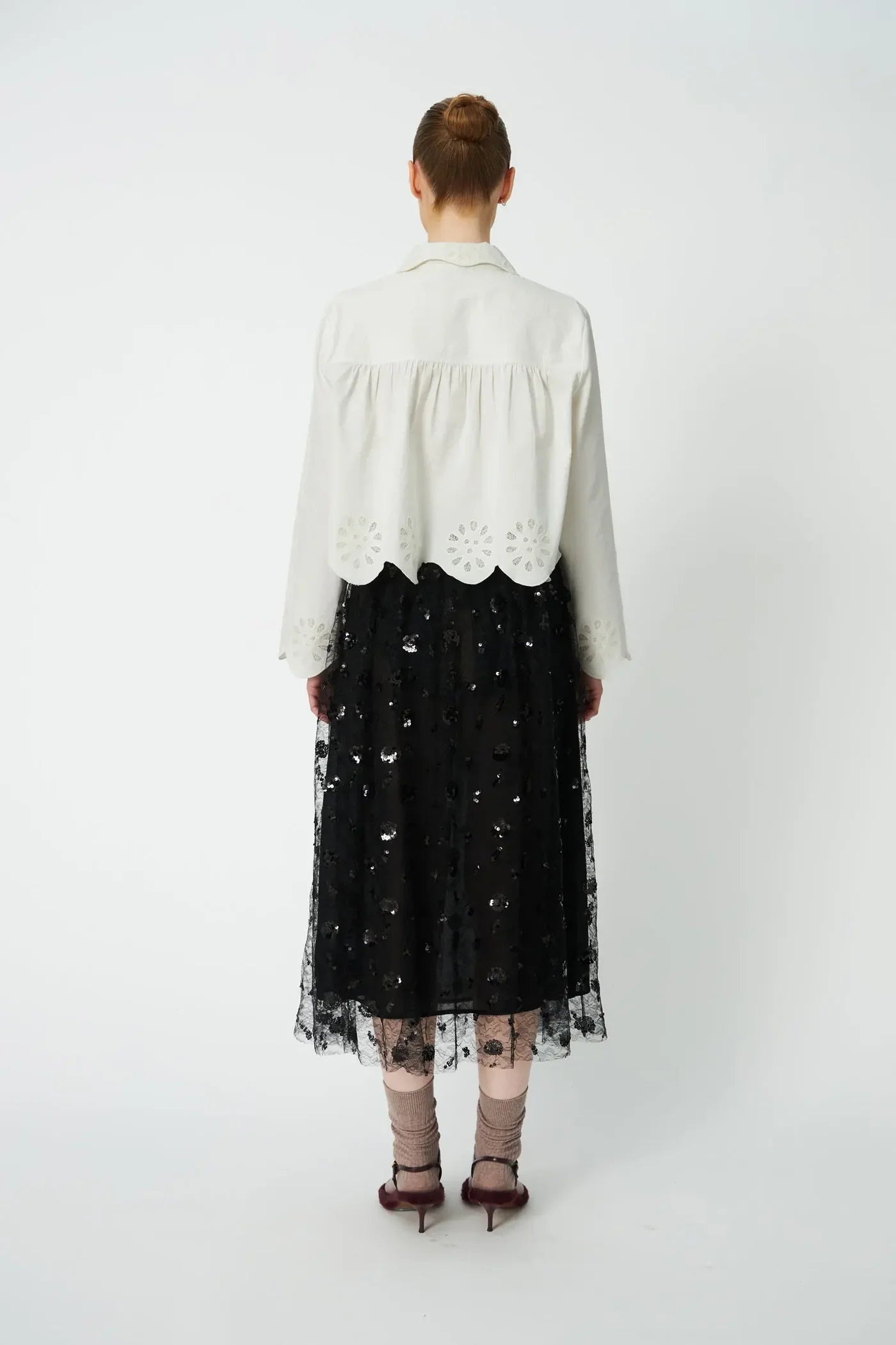 STELLA NOVA Skirt "Sequins Mesh" black