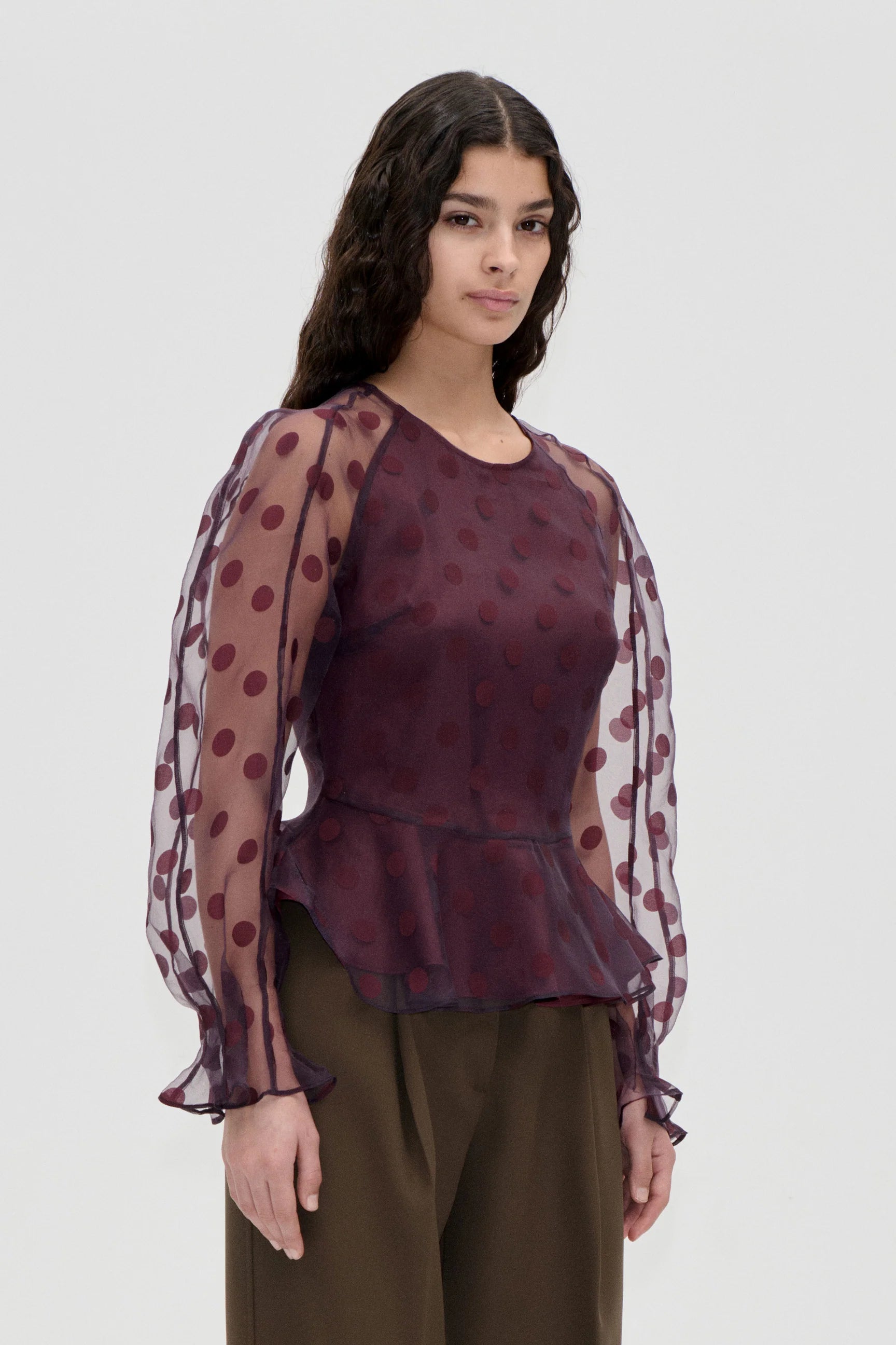STINE GOYA Top "Polka" bordeaux