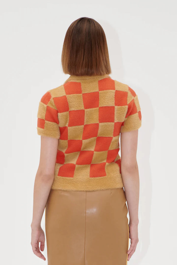 Stine Goya Knit Polo mecca orange