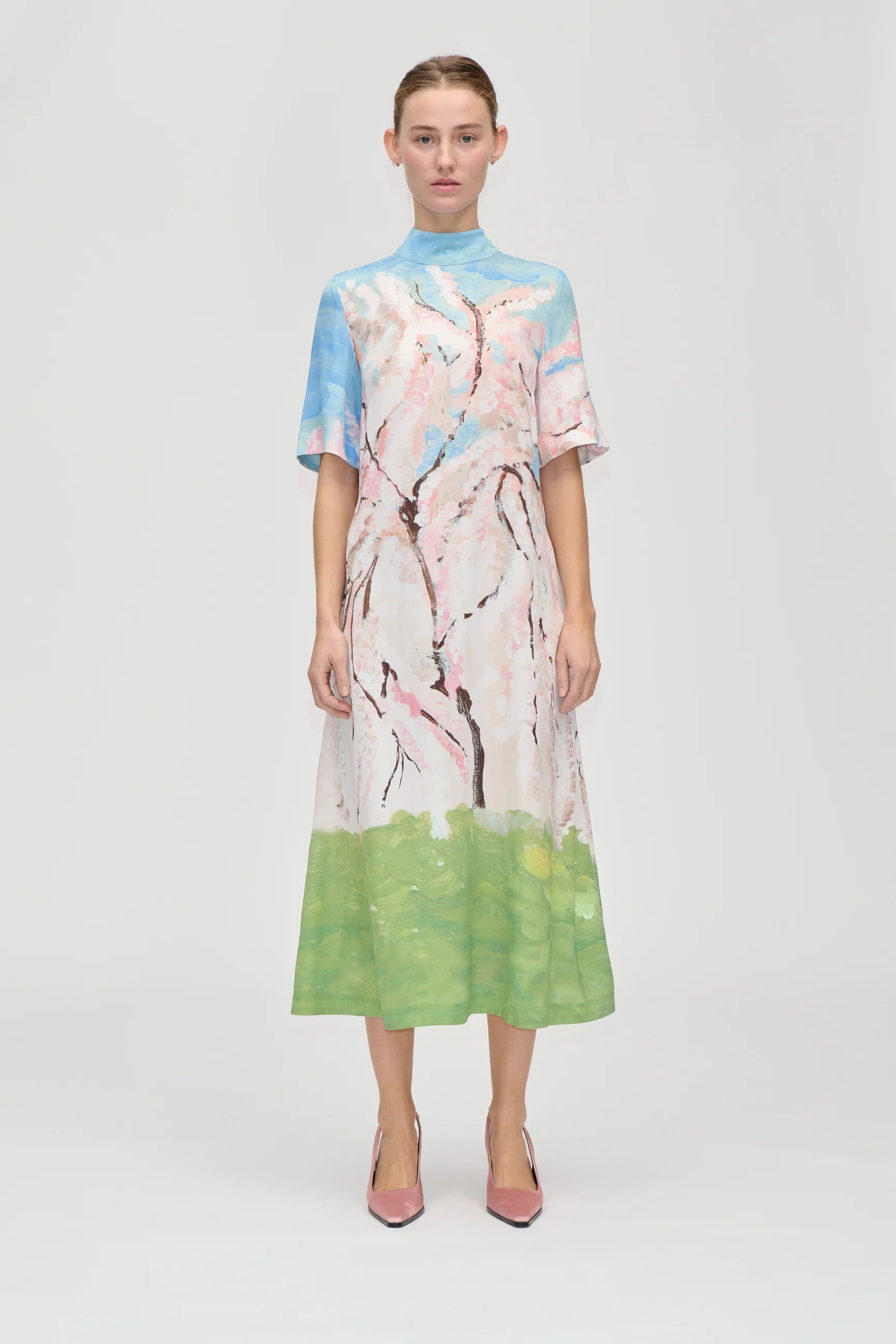 STINE GOYA Midi Dress "Cherry Blossom"