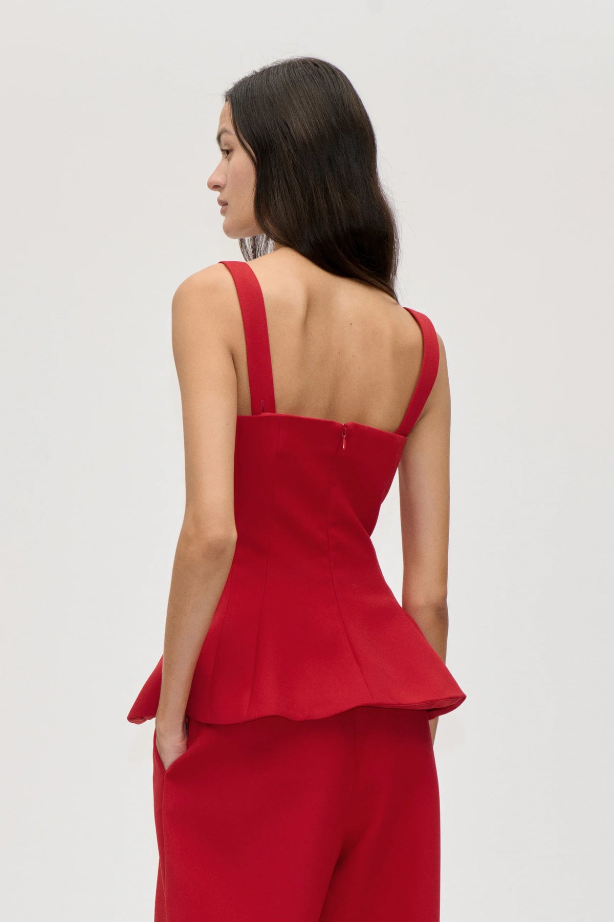 STINE GOYA Top "Fitted waist" ruby red