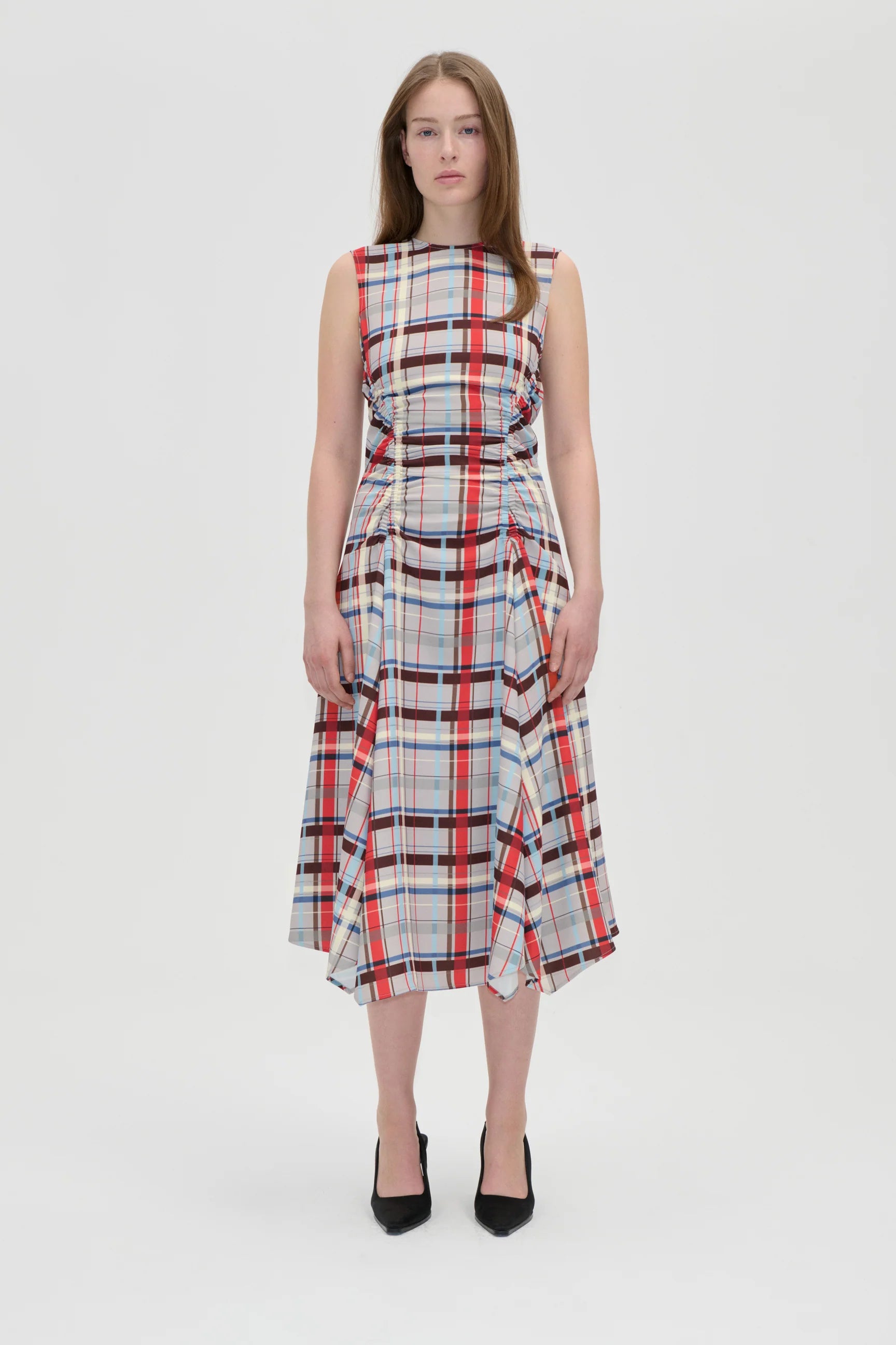 STINE GOYA Dress "Scarlet grid"