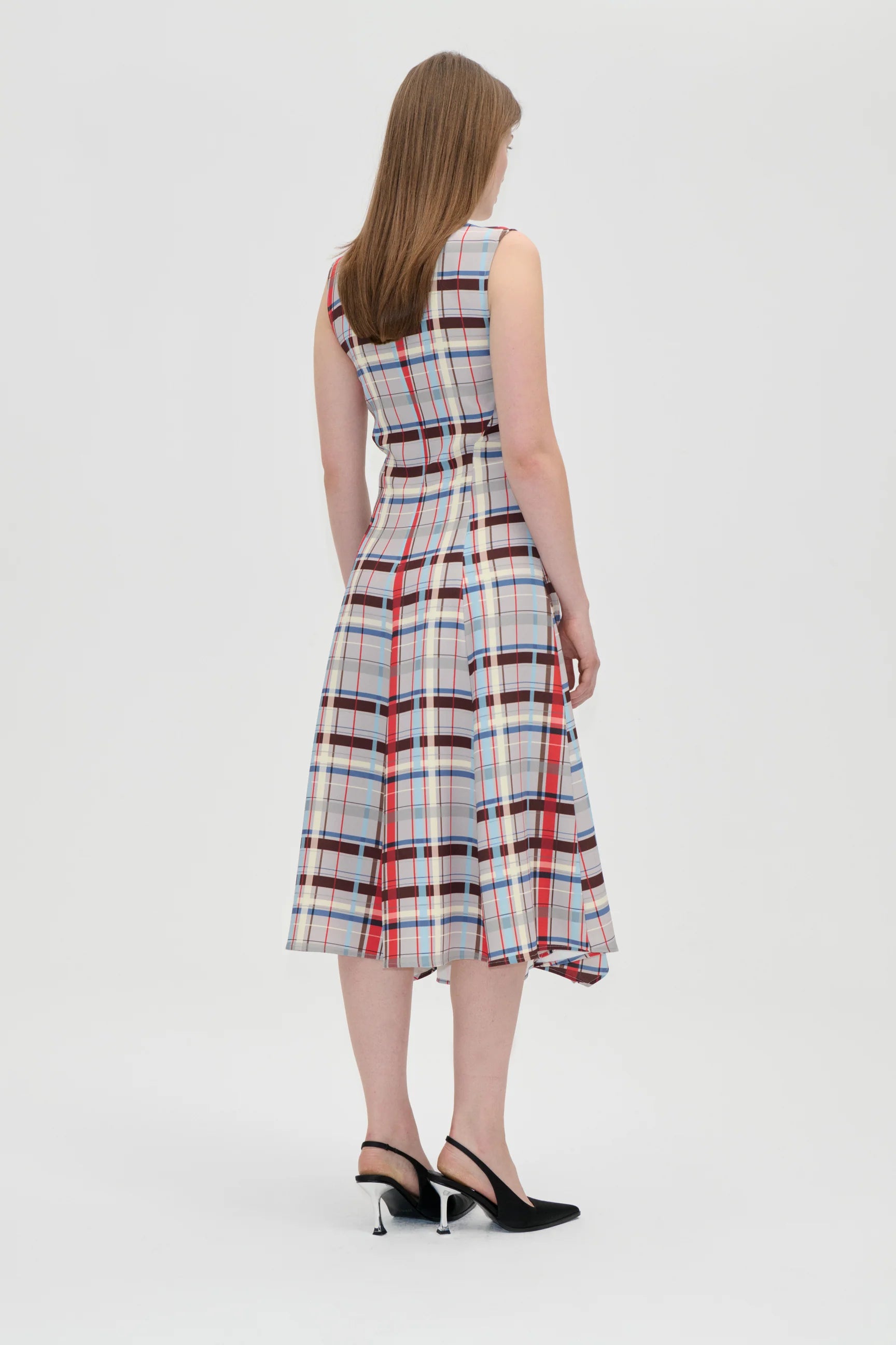 STINE GOYA Dress "Scarlet grid"