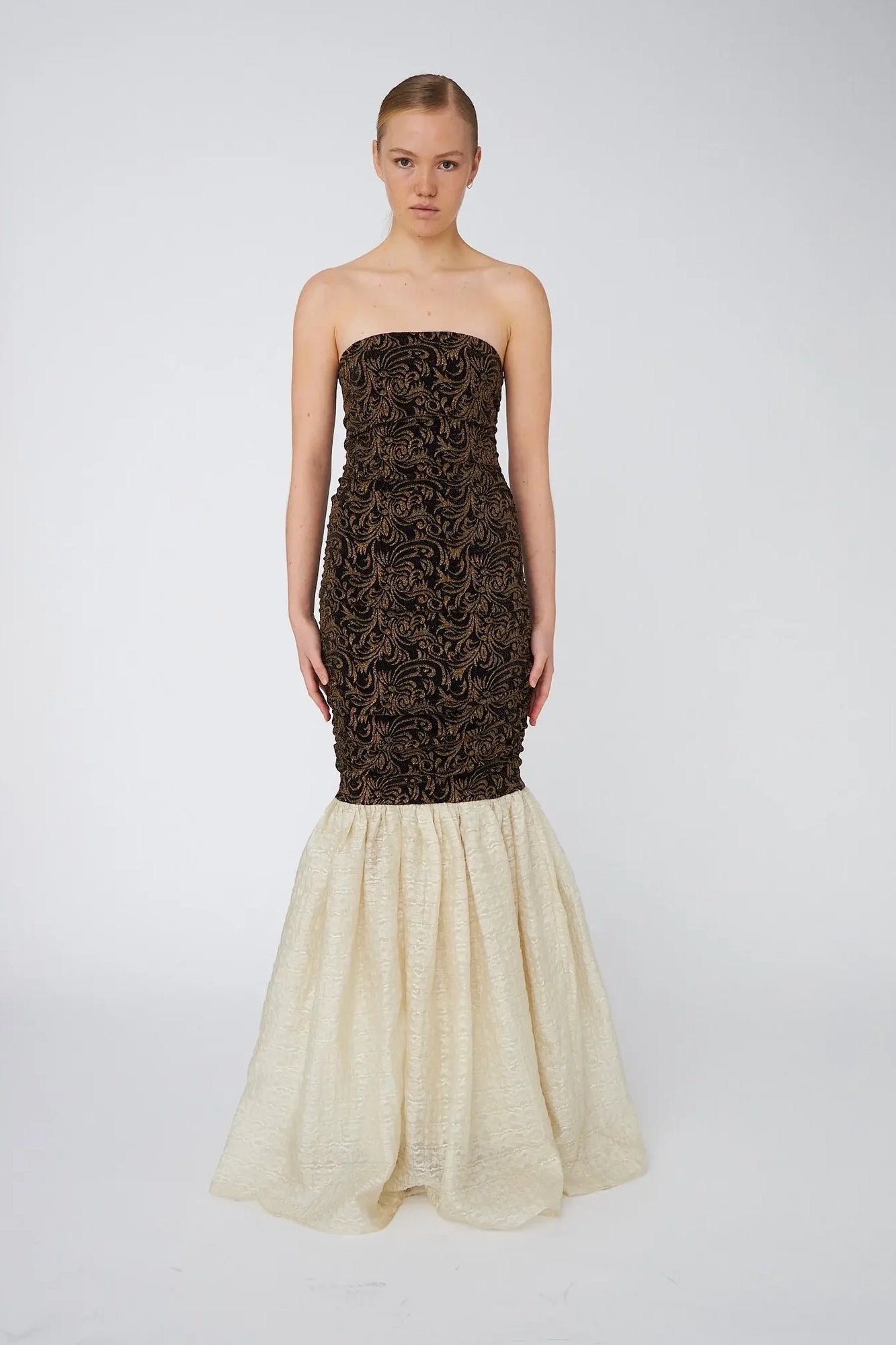 STELLA NOVA Strapless jersey maxi dress