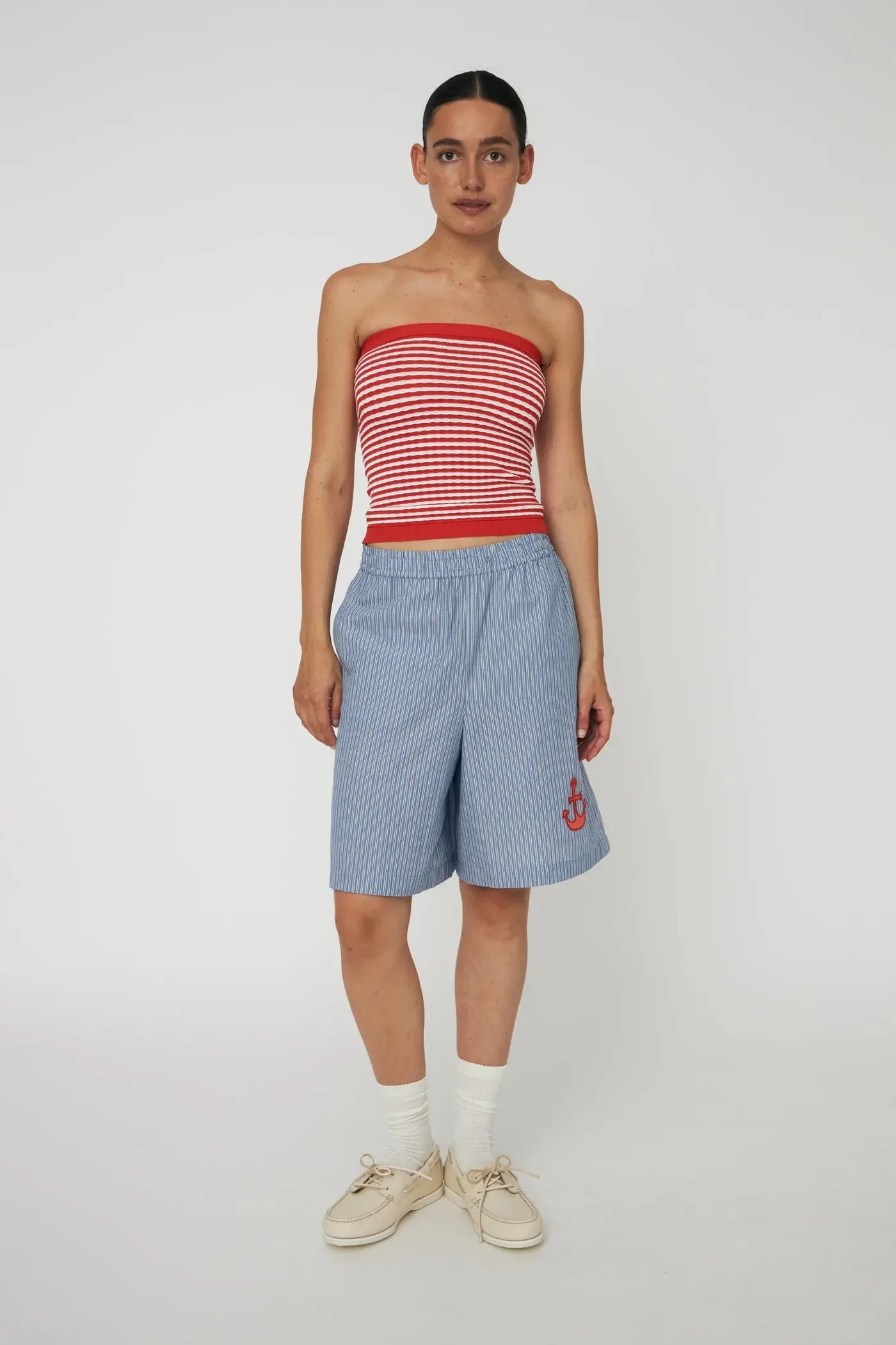 STELLA NOVA Shorts "Anchor" blue stripes