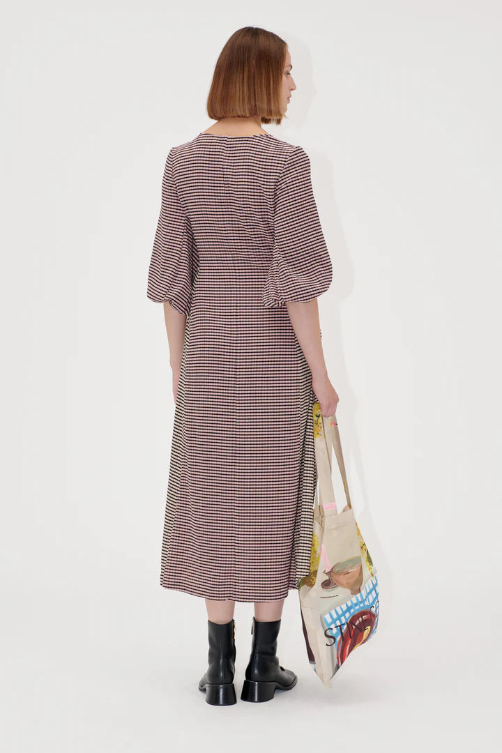 Stine Goya Dress Three Quarter Check