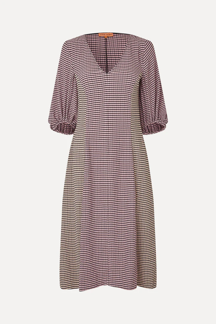 Stine Goya Dress Three Quarter Check