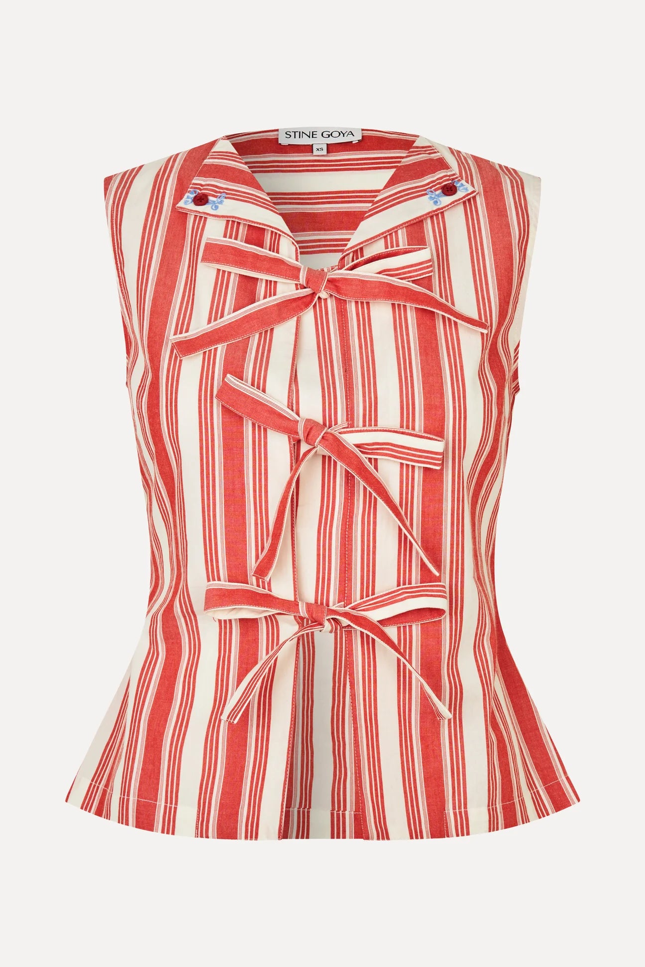 STINE GOYA Vest "Tie Front" scarlet trot