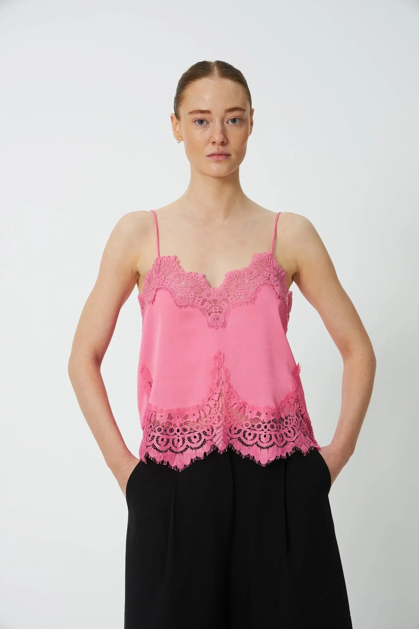 STELLA NOVA Top "Underlayer Lace" amazing pink