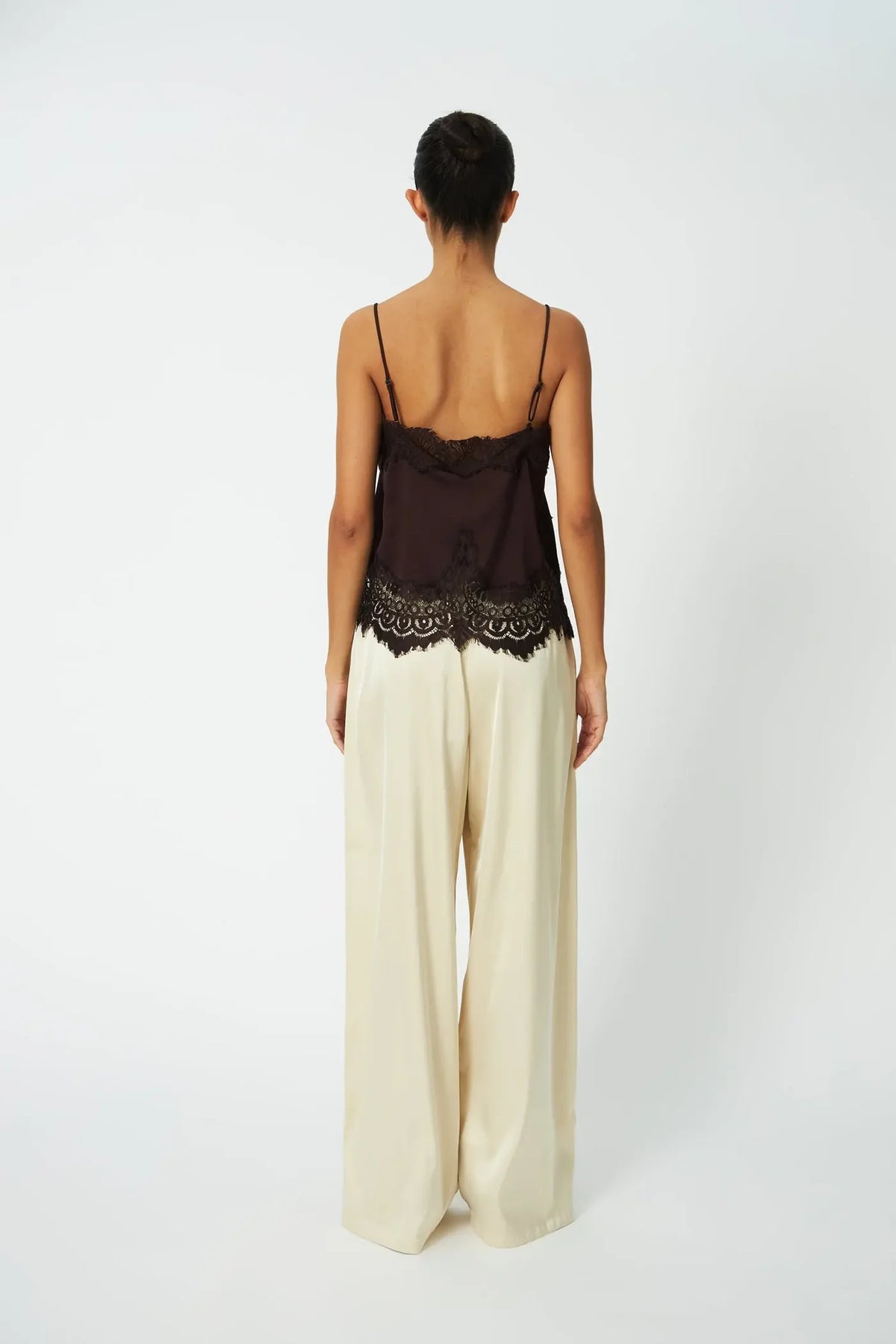 STELLA NOVA Top "Underlayer Lace" dark brown