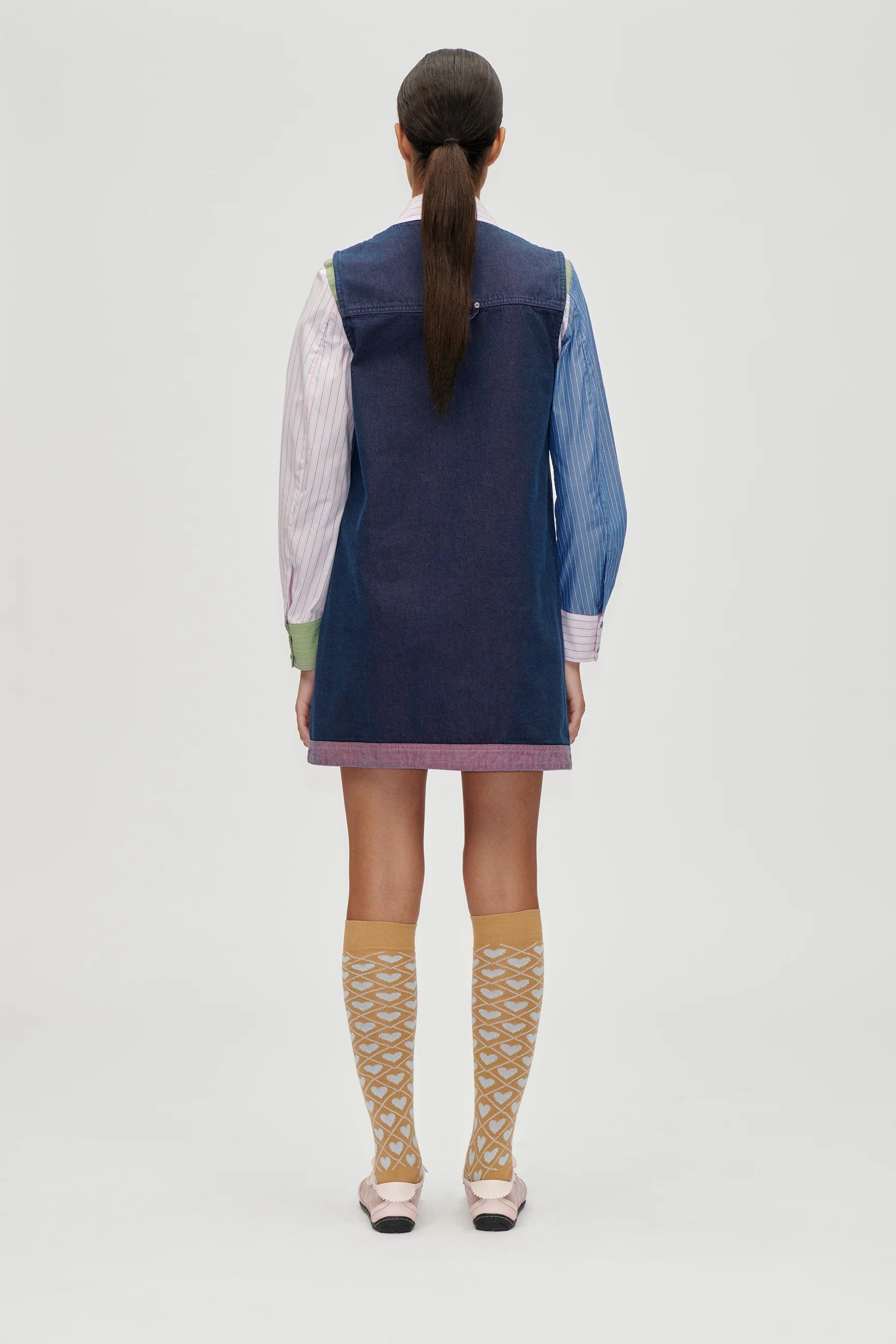 STINE GOYA Vest pocket mini dress dusky