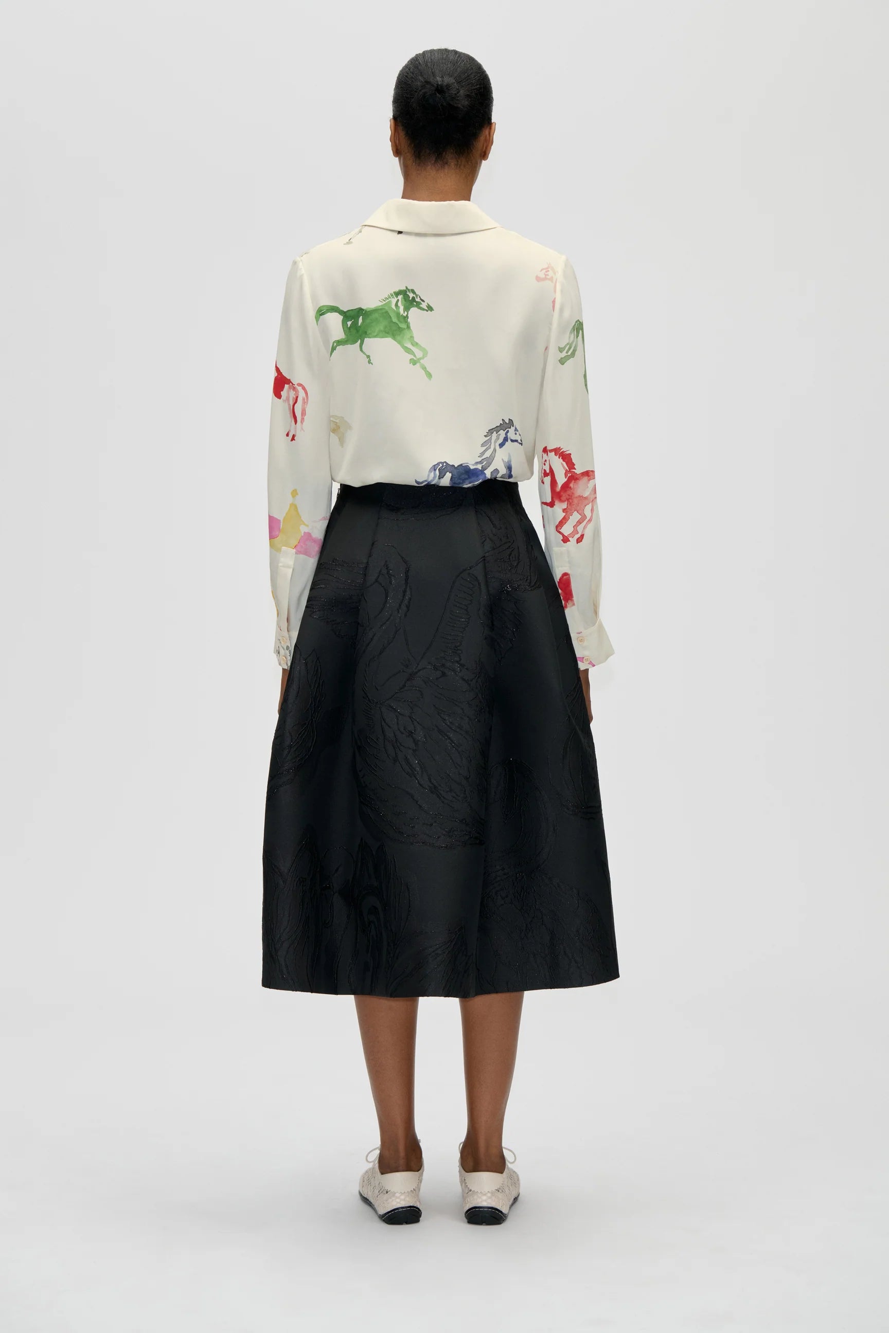 STINE GOYA Skirt "Swans" black