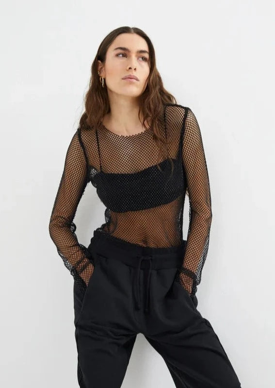 Rabens Saloner Top Jacka netting black