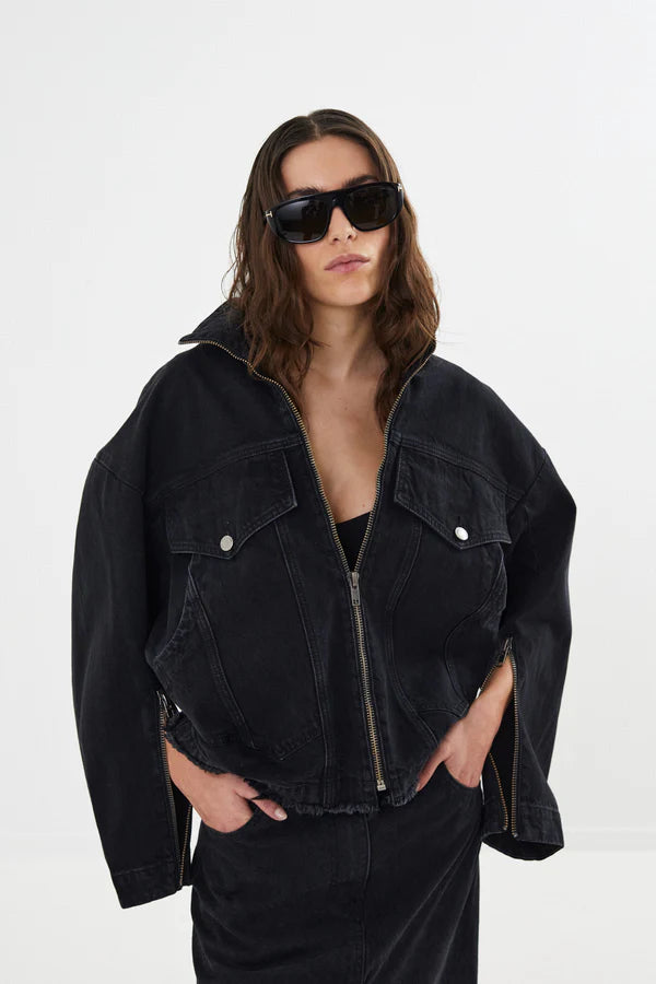 Rabens Saloner Denim Jacket Loretta black