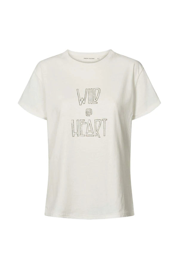 Rabens Saloner T-Shirt Ambla wild at heart white