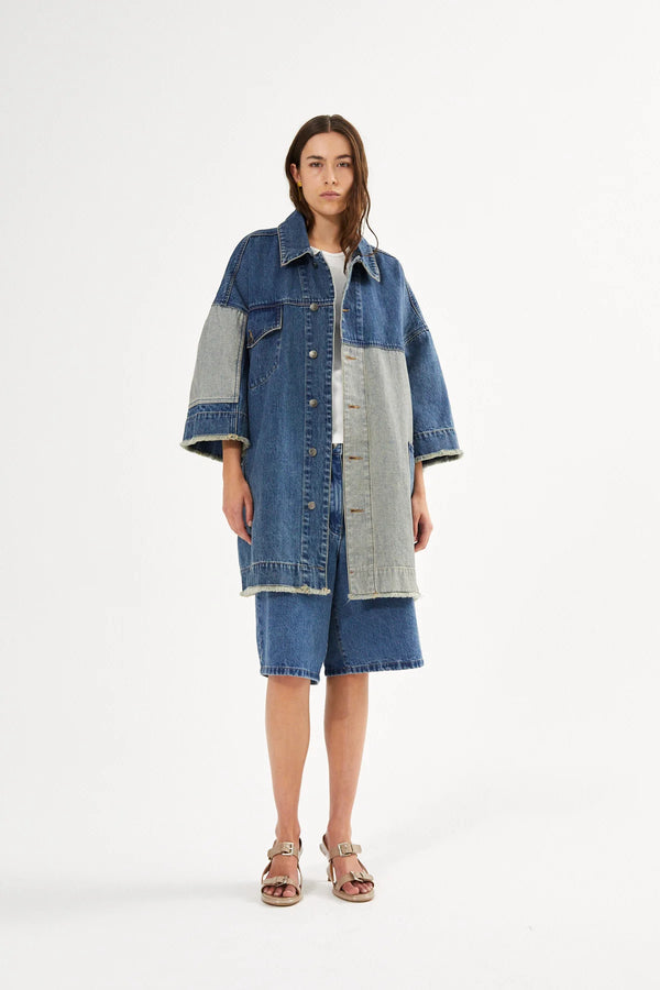 Rabens Saloner Denim Kimono Jacket Oya