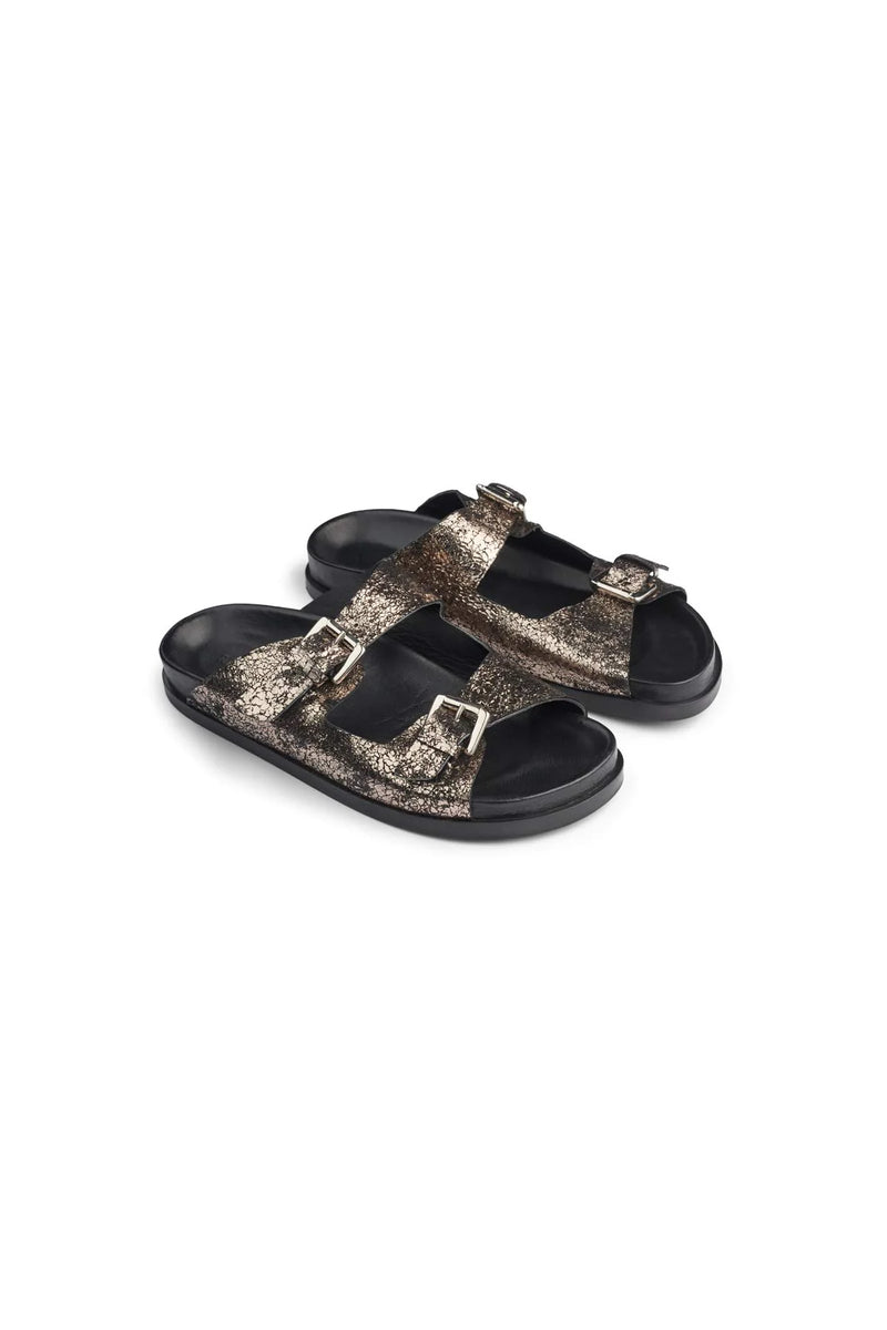 Rabens Saloner Sandals Oxana gun metal