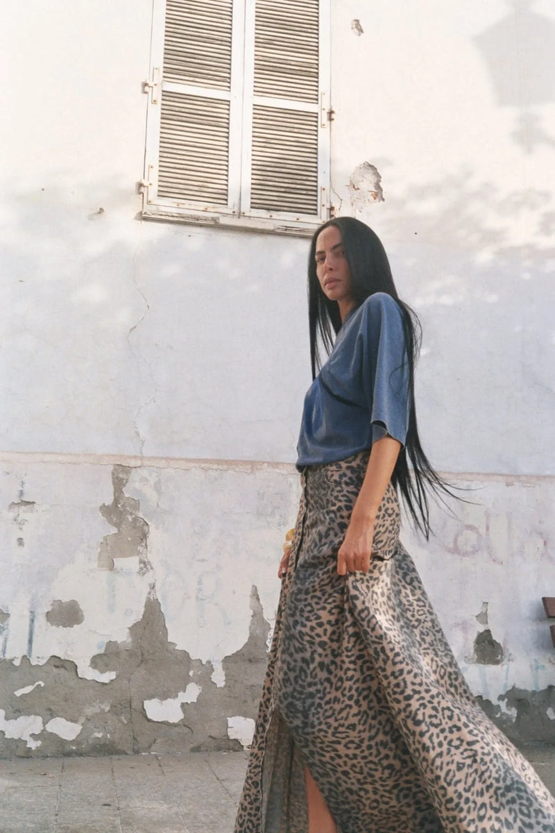 Rabens Saloner Skirt Natja Leopard