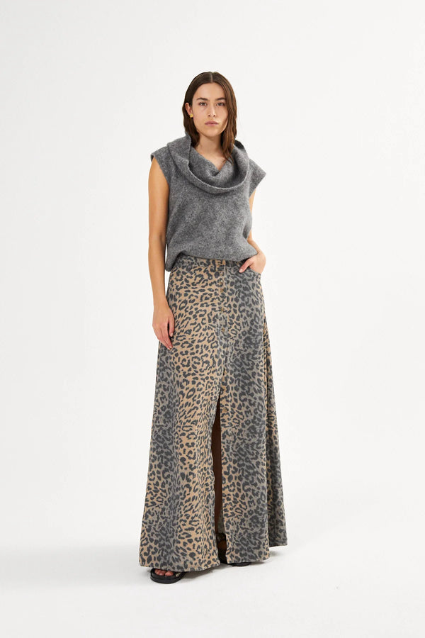 Rabens Saloner Skirt Natja Leopard