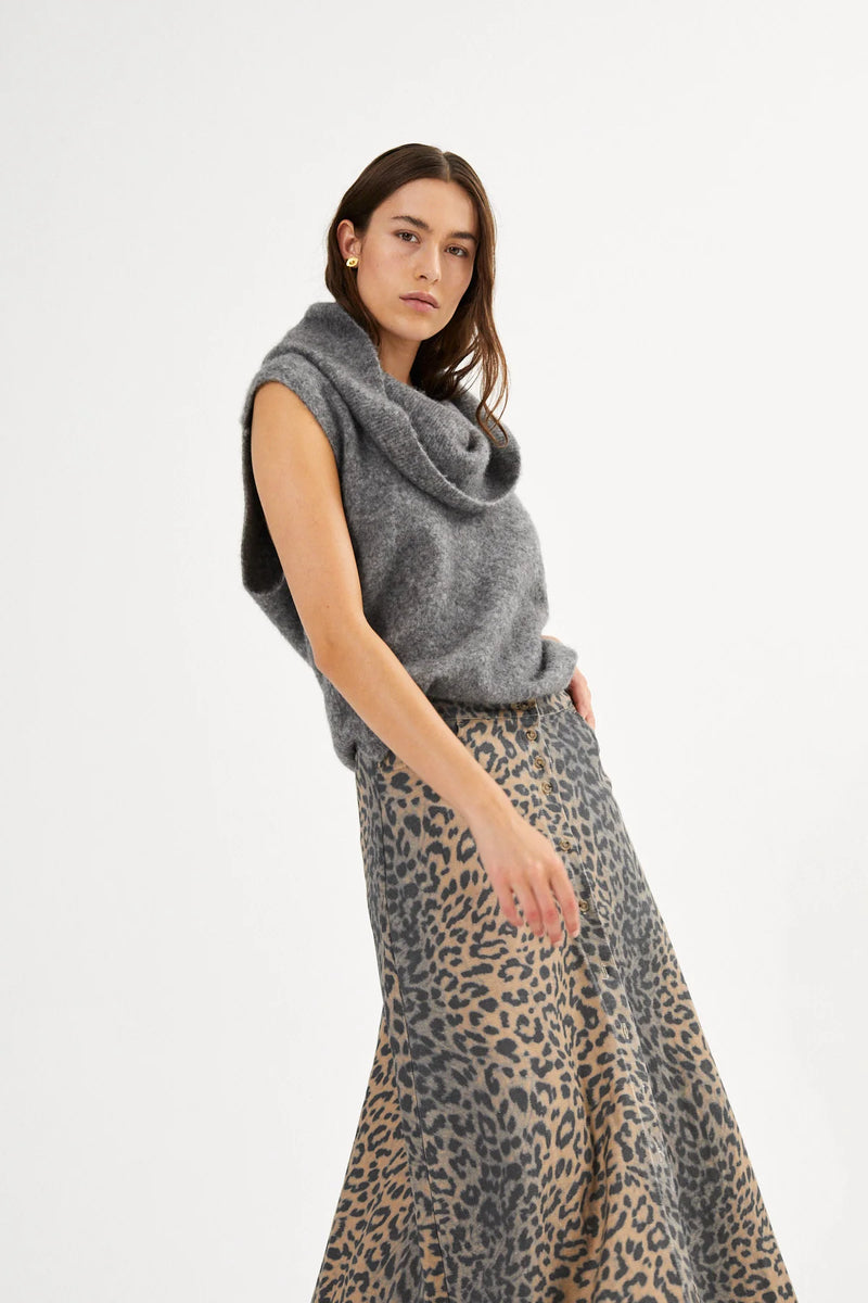 Rabens Saloner Skirt Natja Leopard