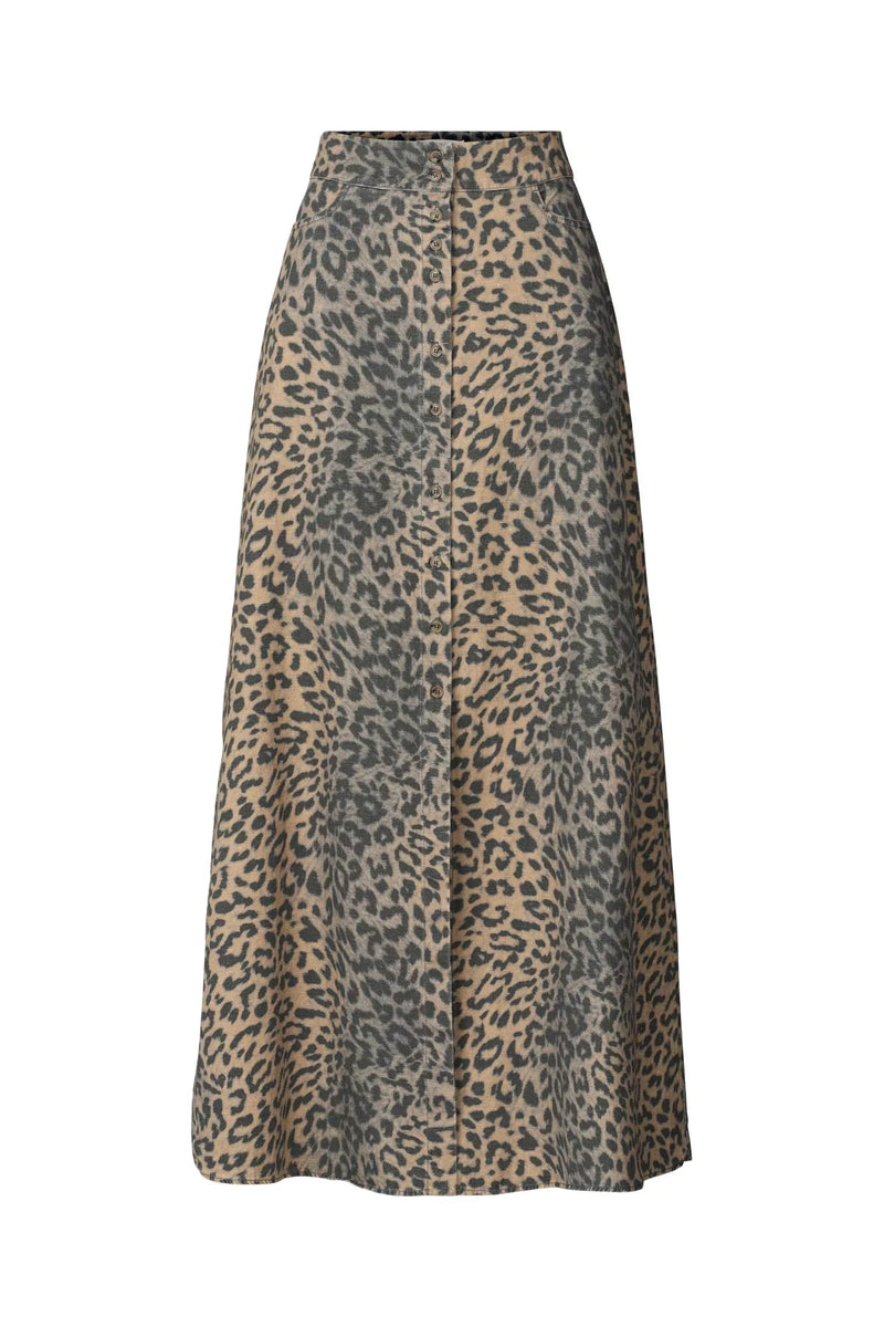 Rabens Saloner Skirt Natja Leopard