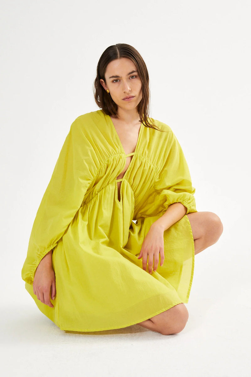 Rabens Saloner Dress Corrina acid yellow