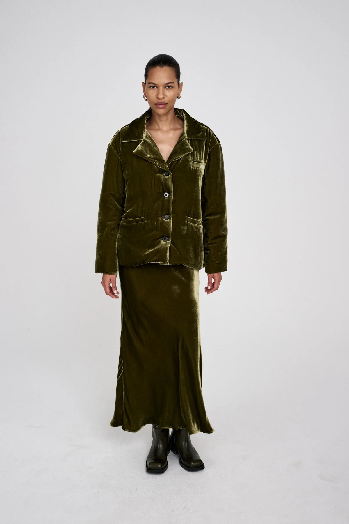 RABENS SALONER Skirt "Ellery" olive