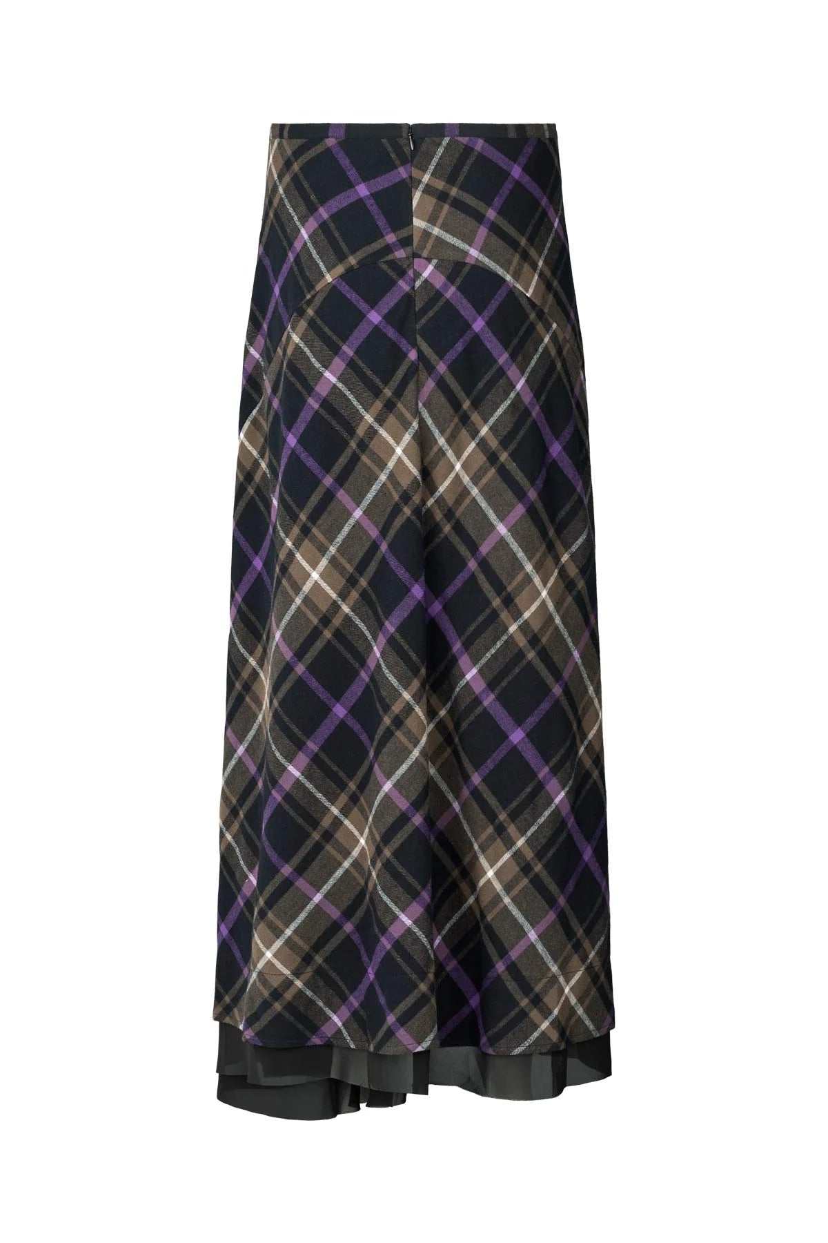 RABENS SALONER Skirt "Anemone" purple check