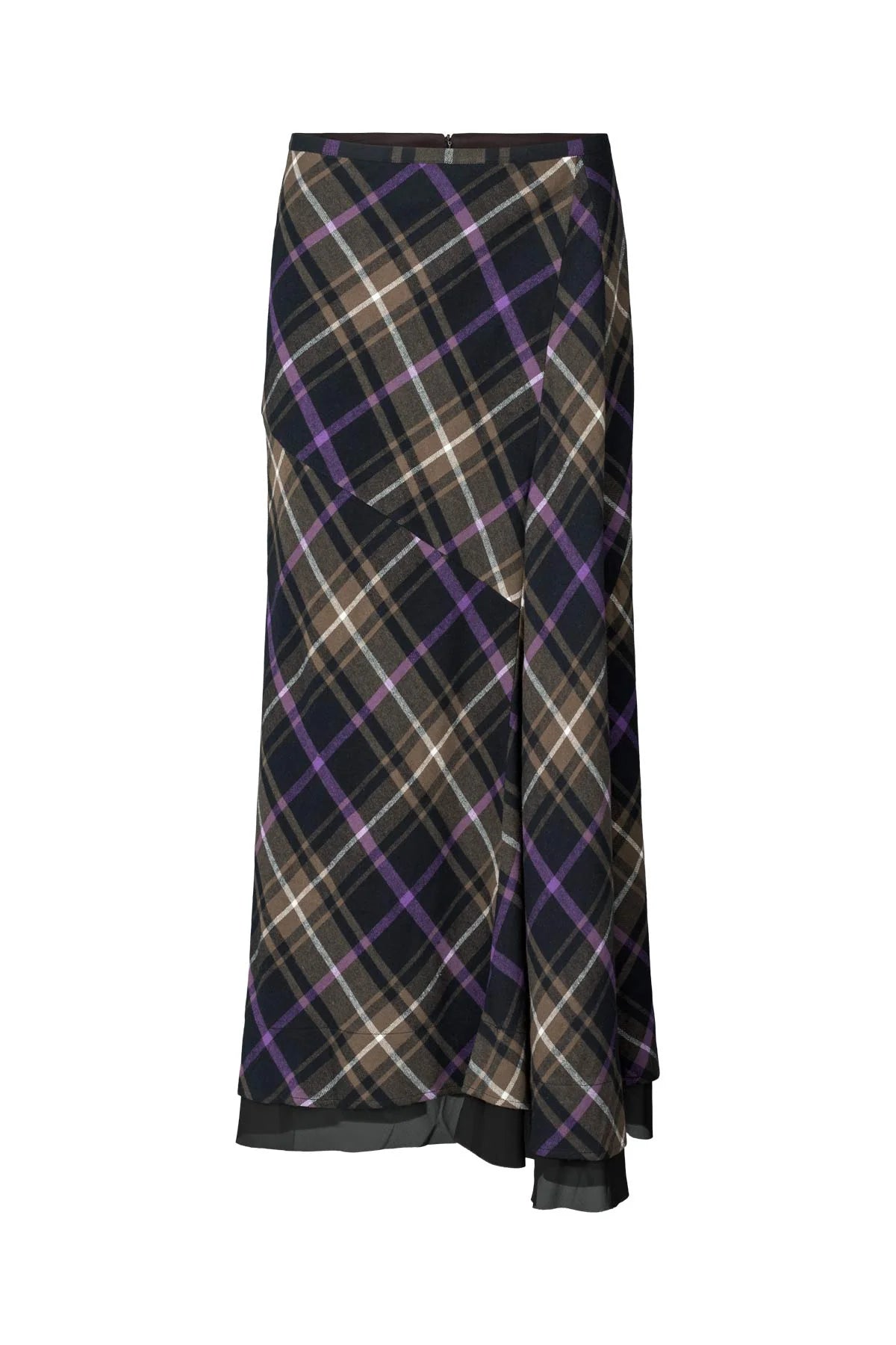 RABENS SALONER Skirt "Anemone" purple check