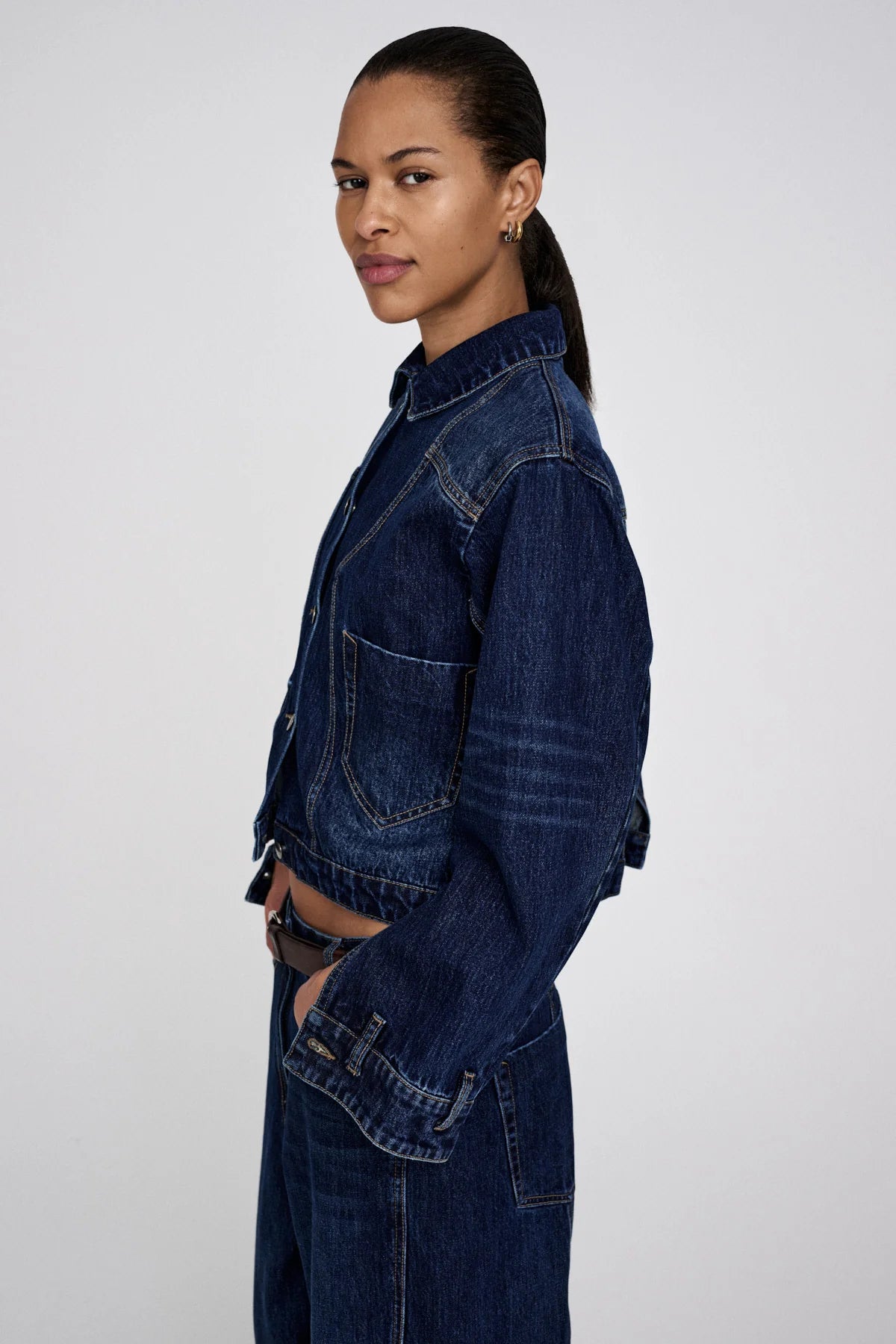 RABENS SALONER Jacket "Janny" dark washed indigo