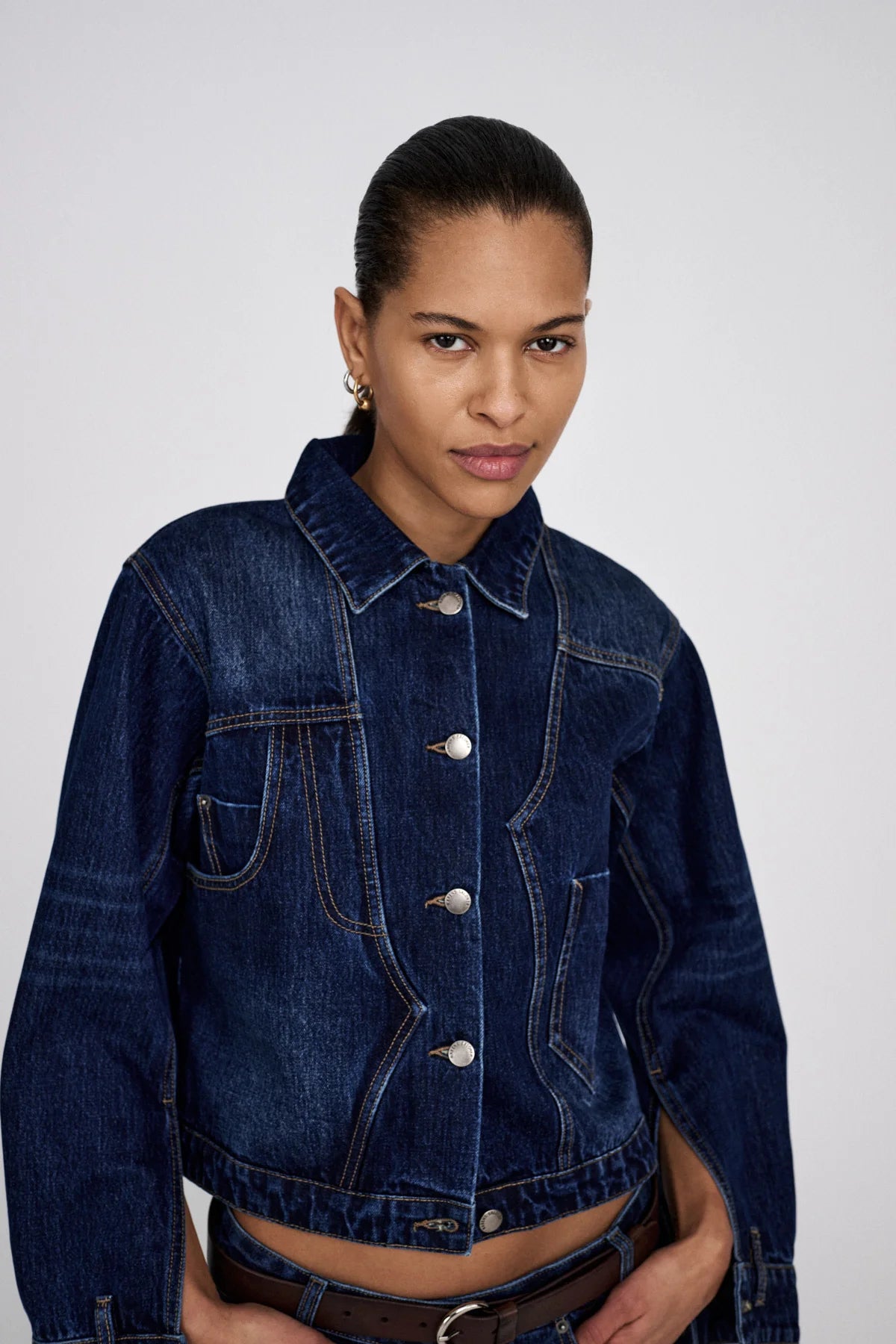 RABENS SALONER Jacket "Janny" dark washed indigo