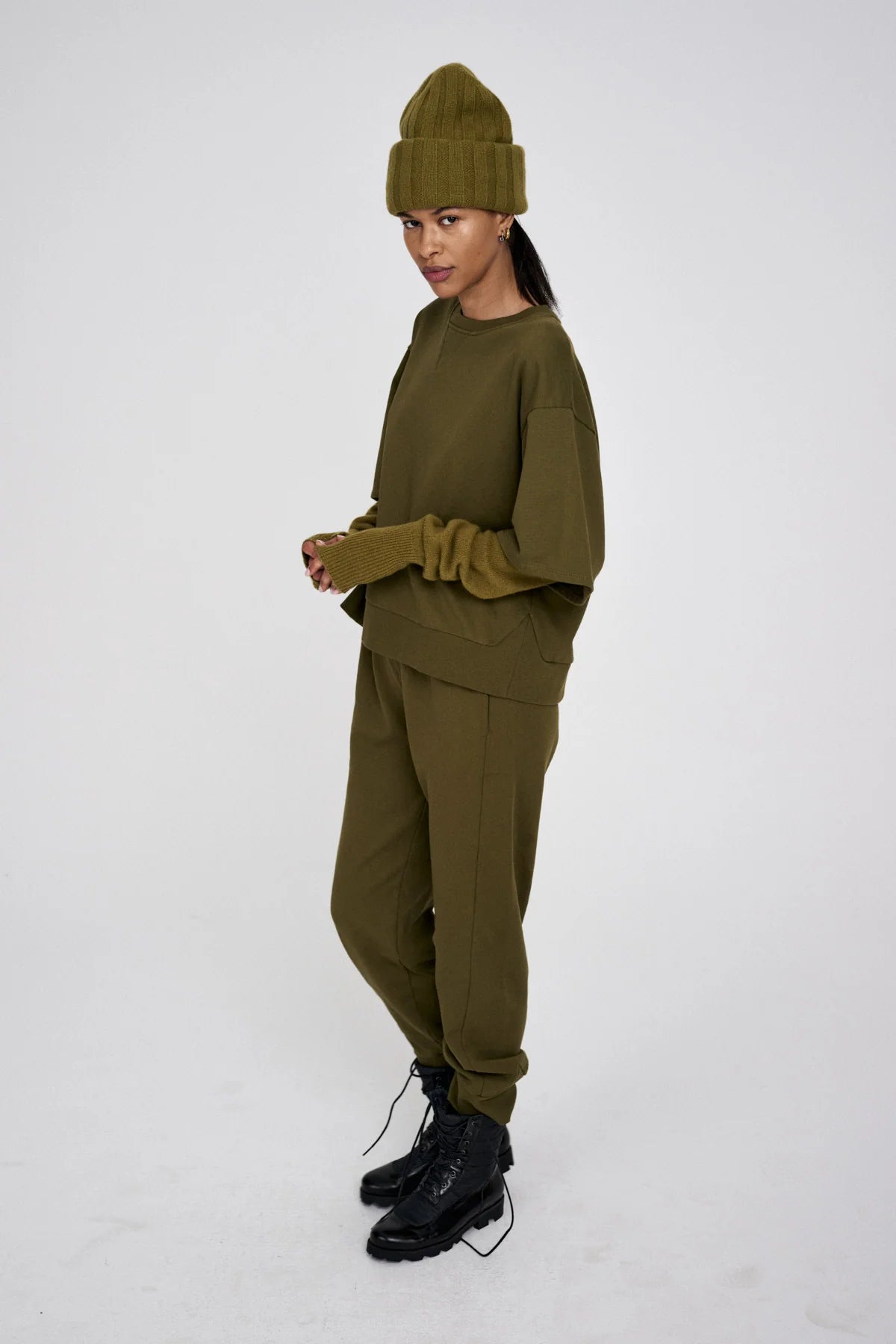 RABENS SALONER Pants "Nono" olive