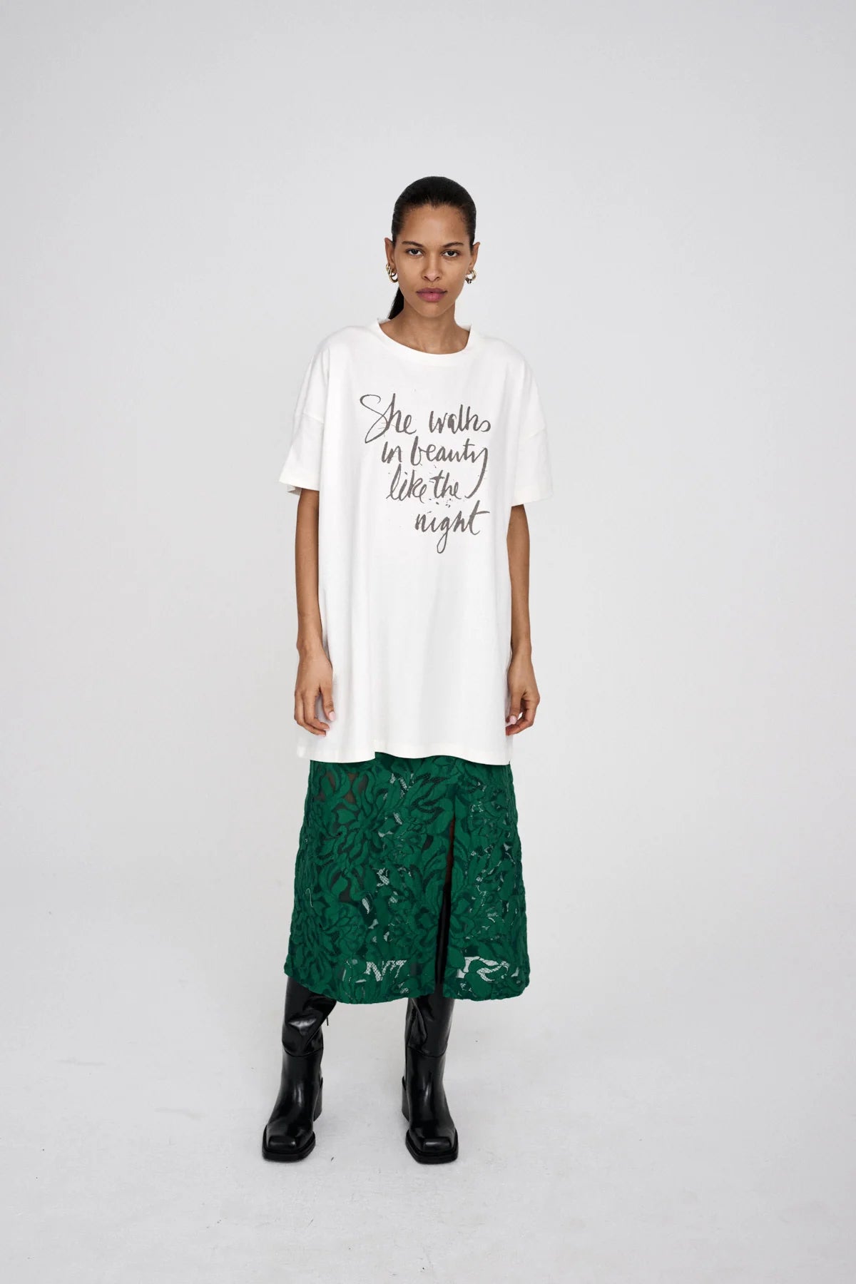 RABENS SALONER Skirt "Fauna" green