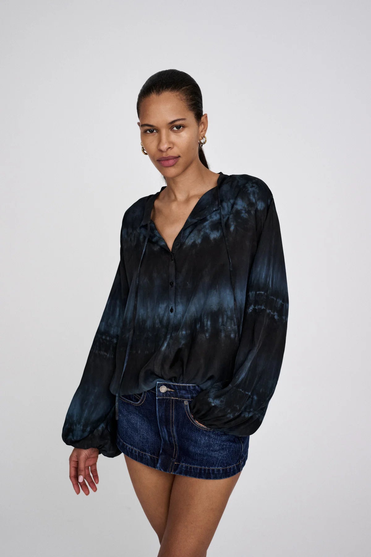 RABENS SALONER Shirt "Ira" midnight blue