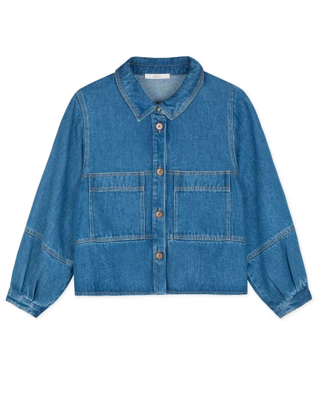 Sessun Denim Jacket Shirt Leone blue