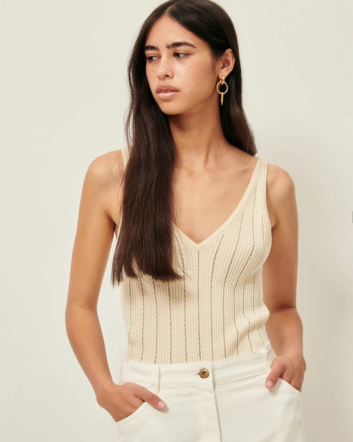 SESSUN Top "Attita" fleur de sel