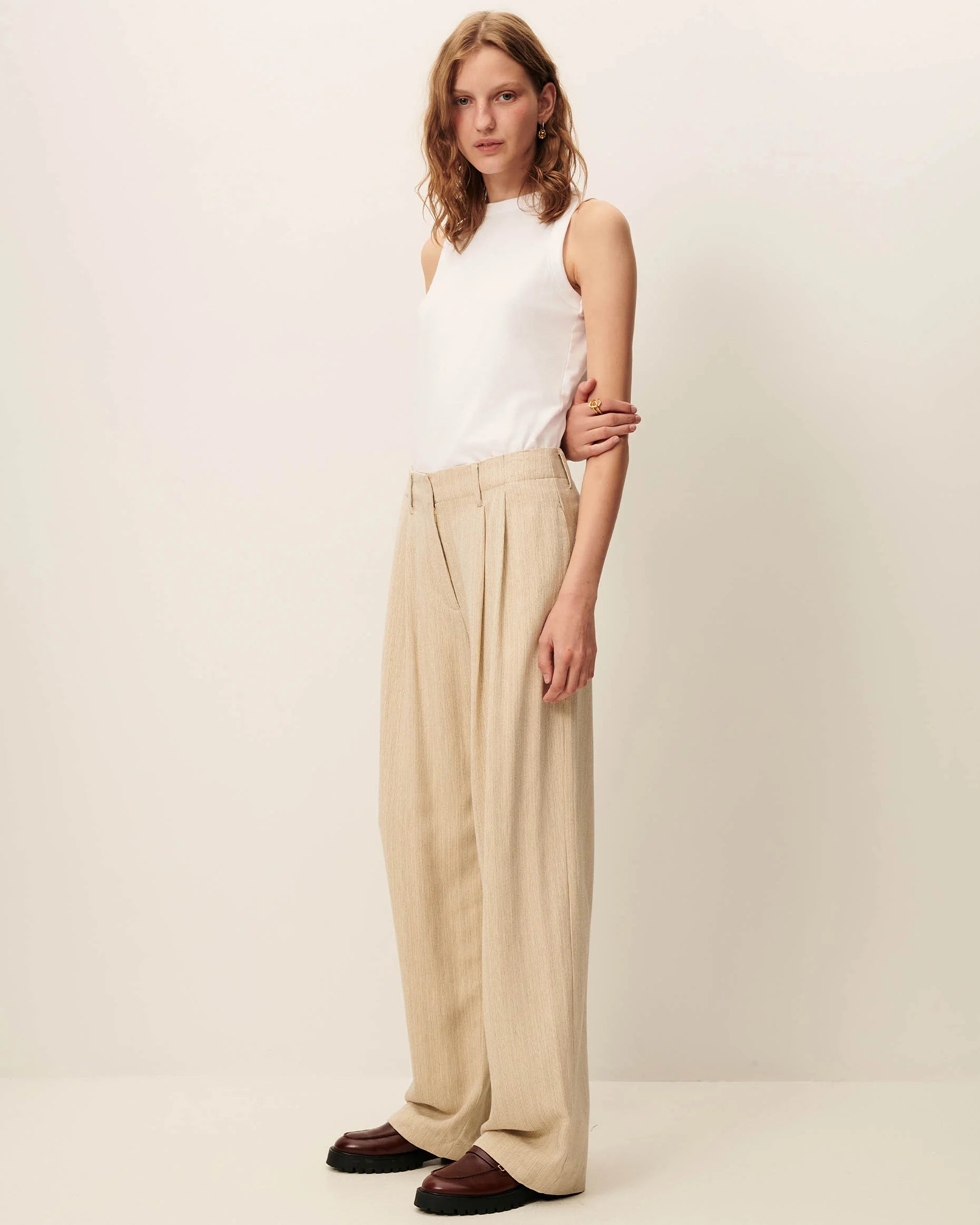 SESSUN Pants "Bodaman" milkyblack