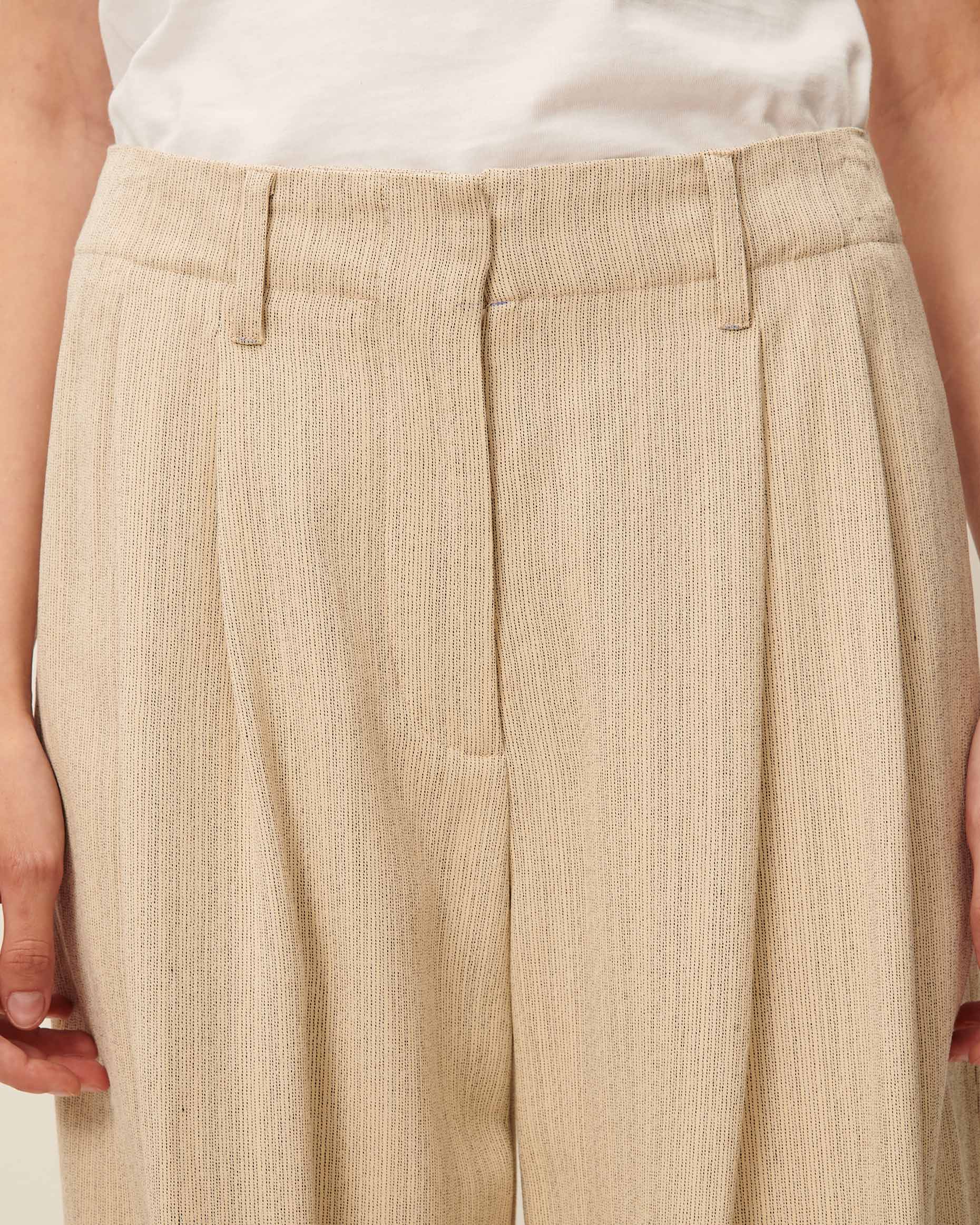 SESSUN Pants "Bodaman" milkyblack